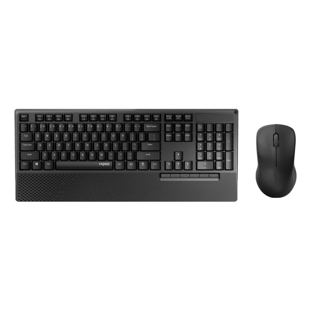 Buy Rapoo x1960 combo (keyboard + mouse) wireless black (arabic/english) in Kuwait