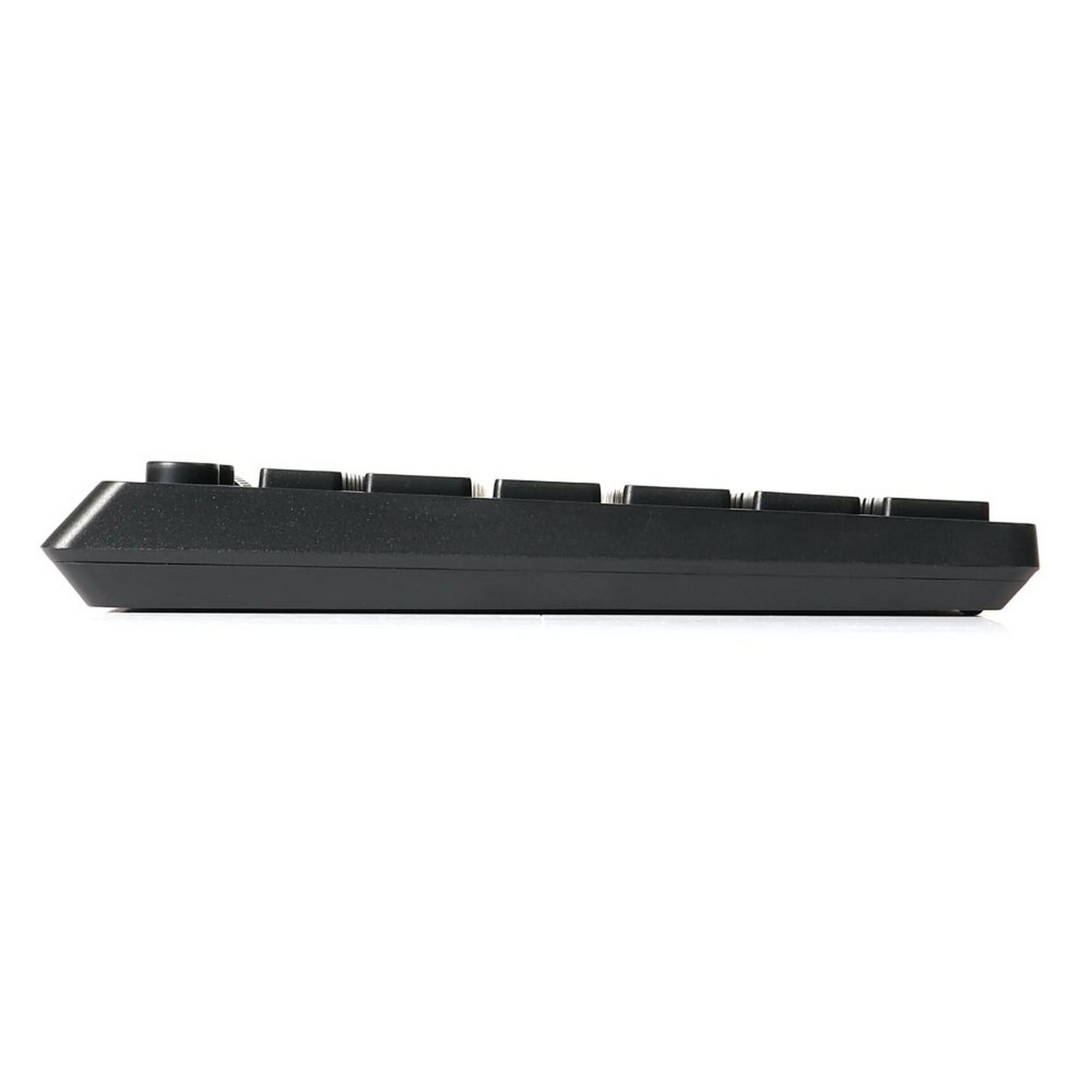 لوحة مفاتيح رابوو كي2800 مزودة بلوحة لمس لاسلكية أسود (إنجليزي / عربي)
