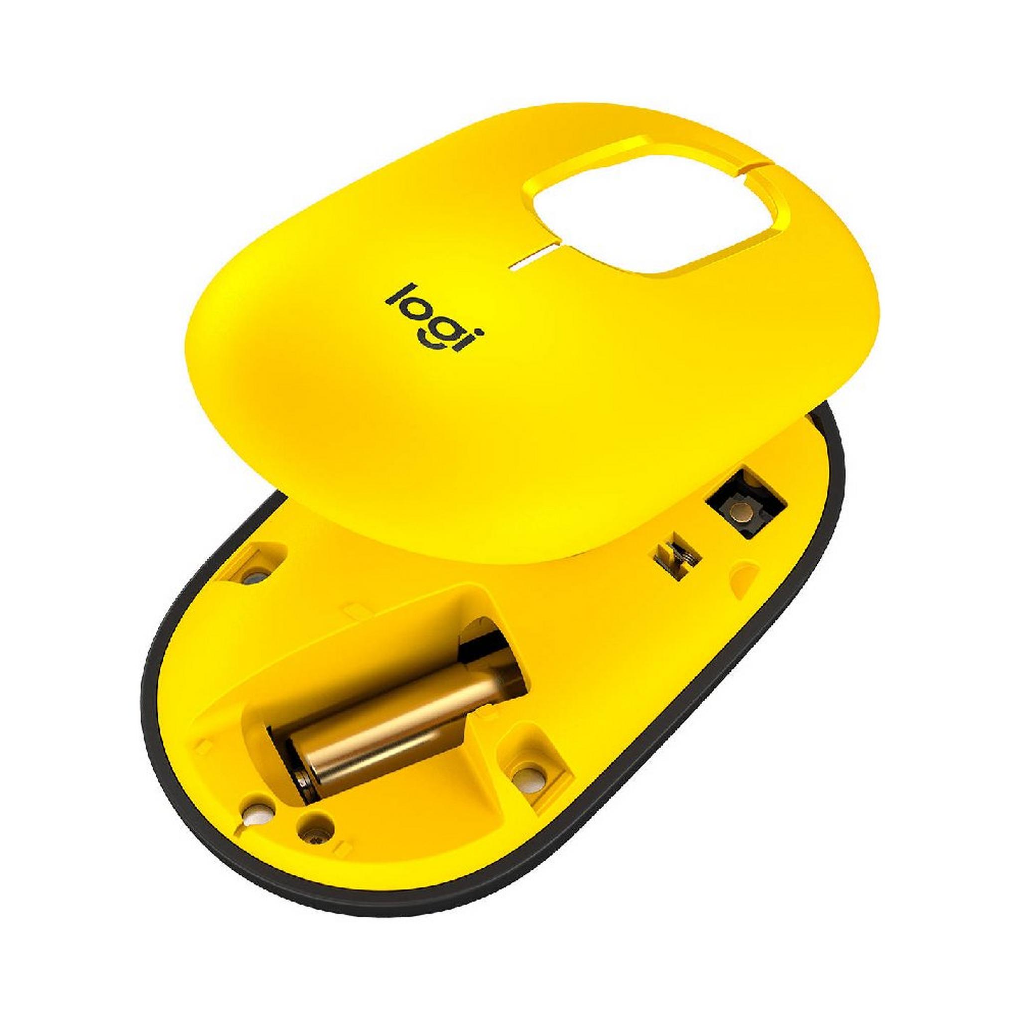 Logitech POP Wireless Mouse 2.4GHZ, 910-006546 - Yellow