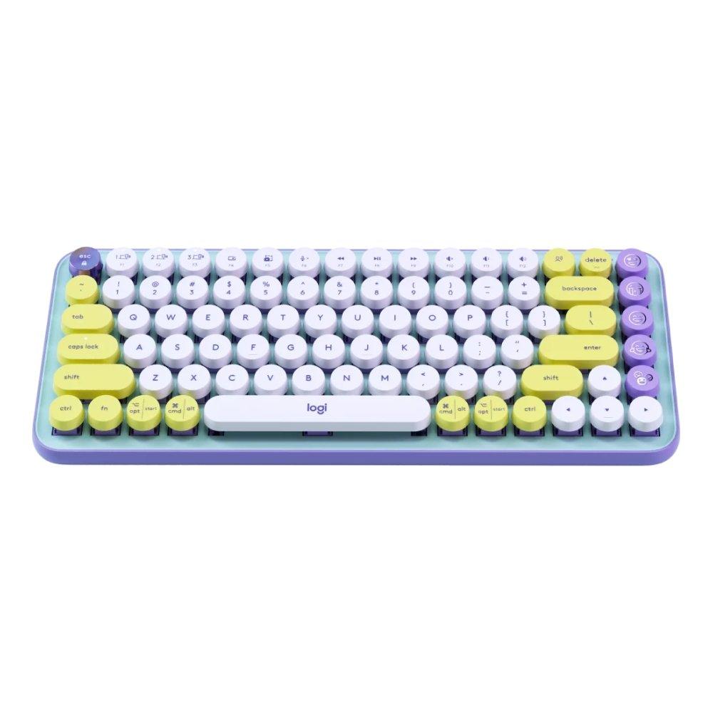 Logitech Pop Keys Wireless Mechanical Keyboard with Emoji Keys Mint