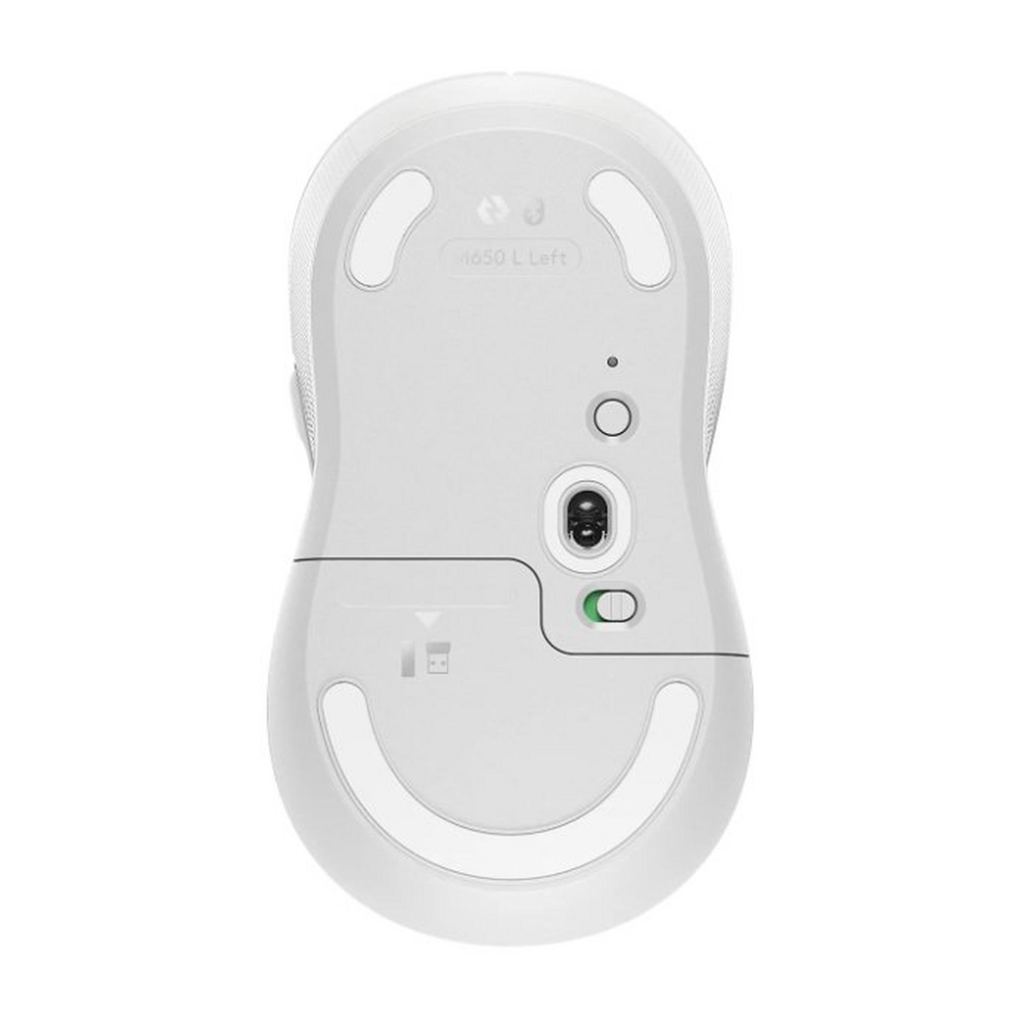 Logitech Signature M650 Wireless Mouse, Silent Clicks, 5 Buttons, 910-006255 - Off-white