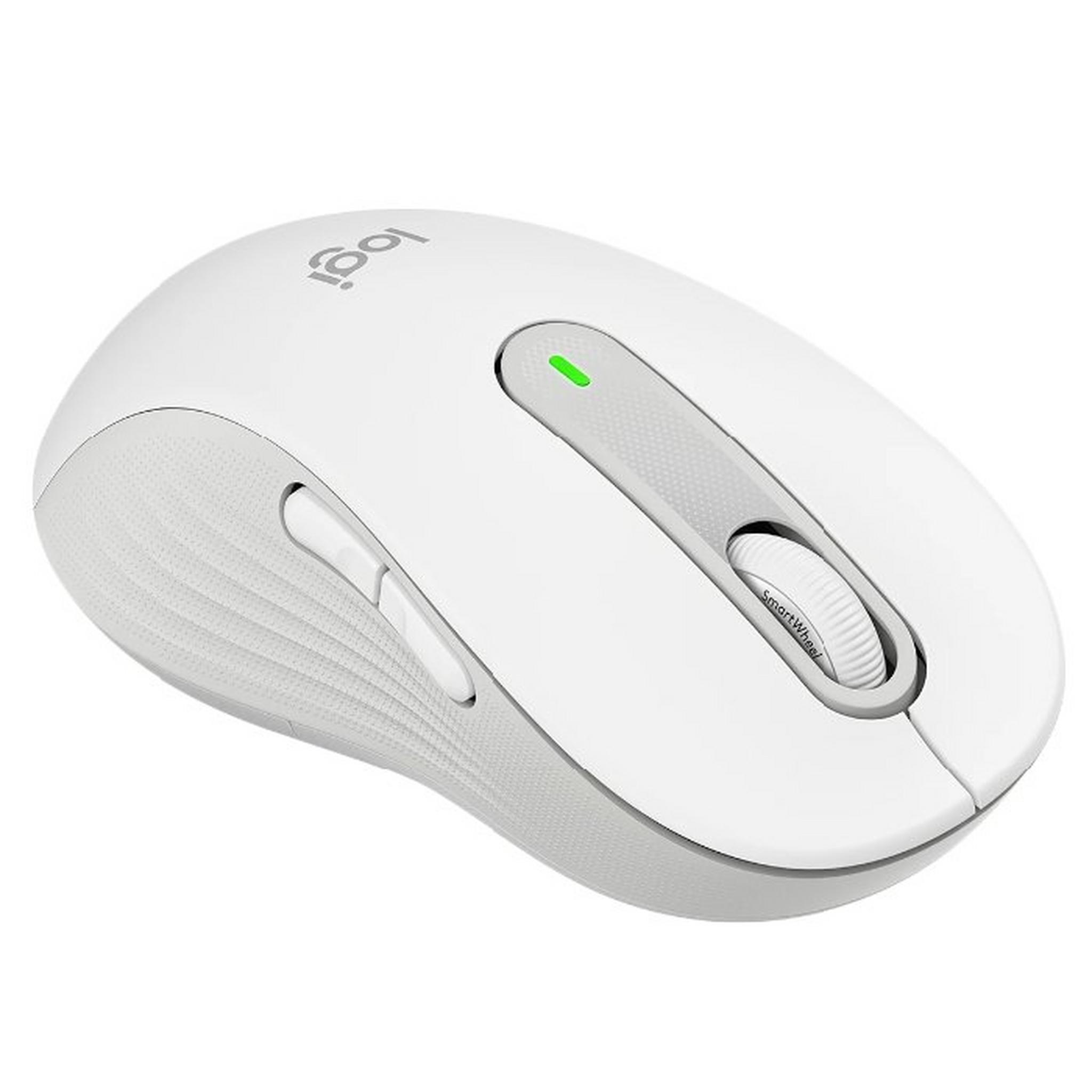 Logitech Signature M650 Wireless Mouse, Silent Clicks, 5 Buttons, 910-006255 - Off-white
