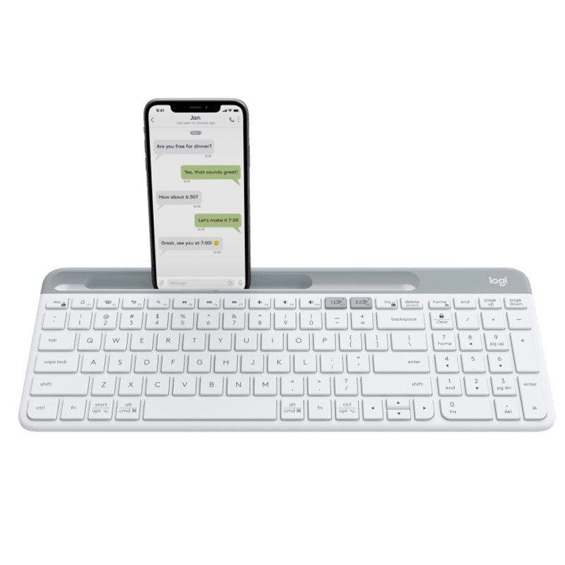 Logitech K580 Slim Multi-Device Wireless Keyboard - Off White