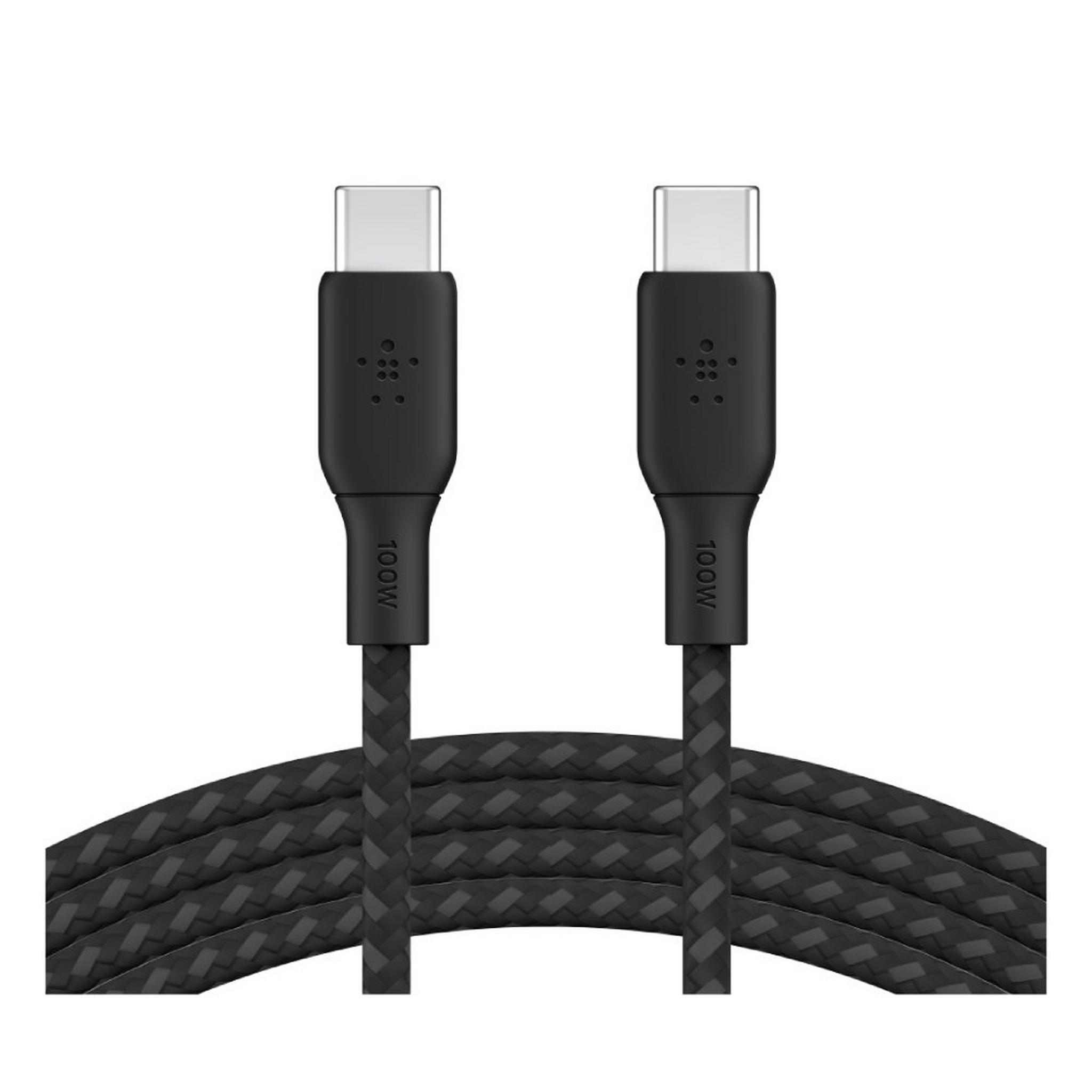 Belkin Braided USB-C to C Cable 2 Meter 100W  Black