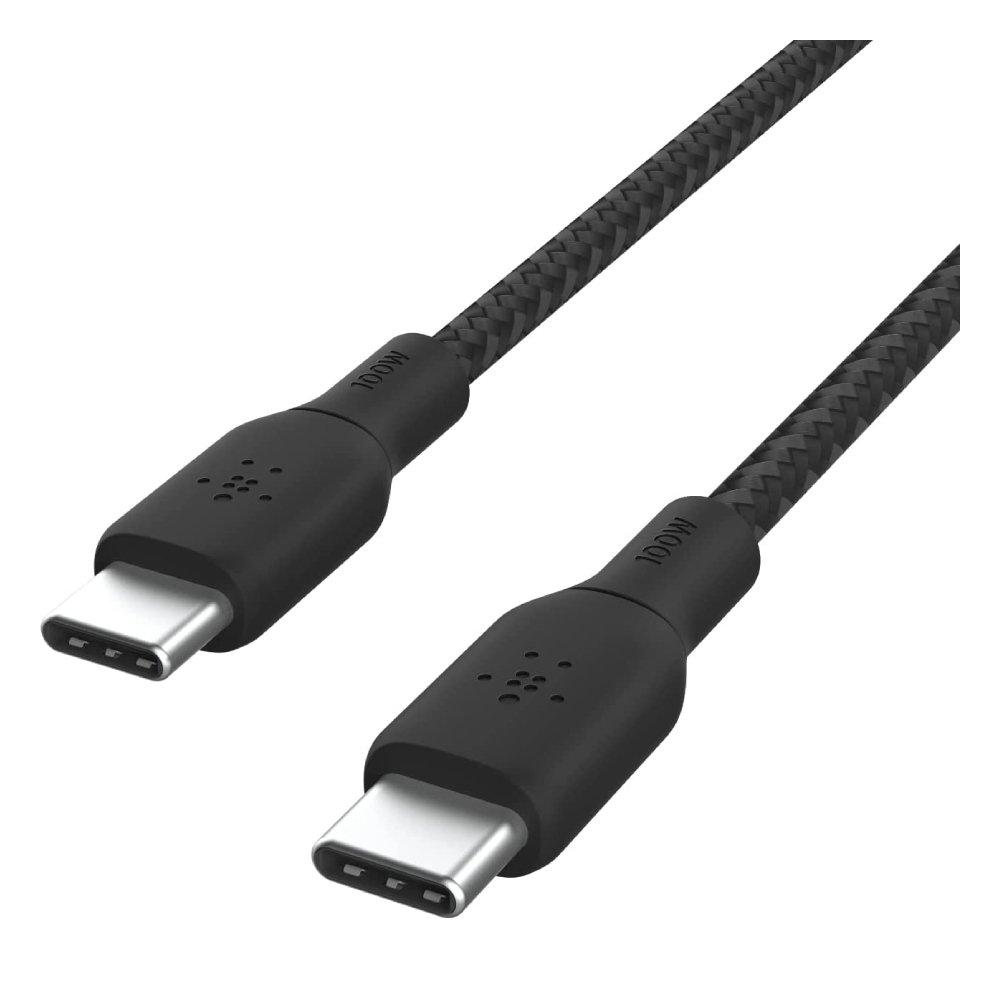 Belkin Braided USB-C to C Cable 2 Meter 100W  Black