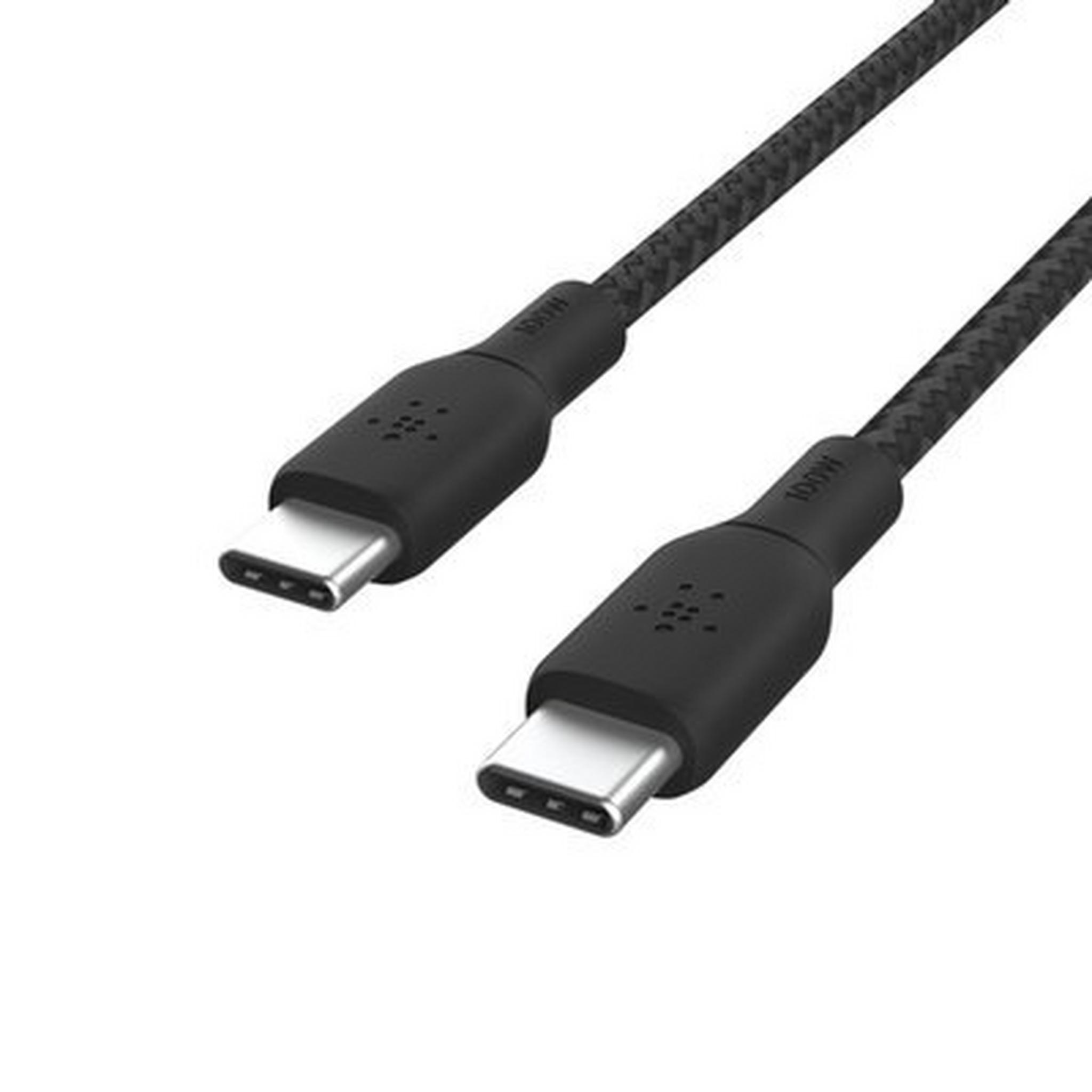 Belkin 100W Braided USB-C to C 3m Cable - Black
