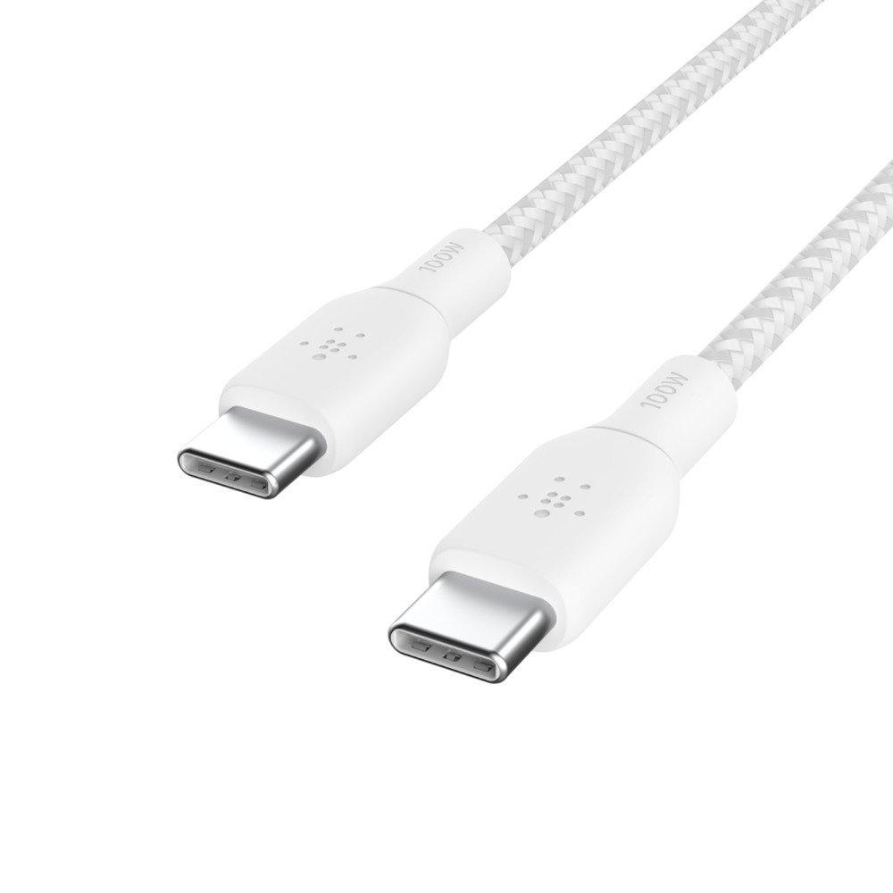 Belkin 100W Braided USBC to C 3m Cable White Xcite KSA