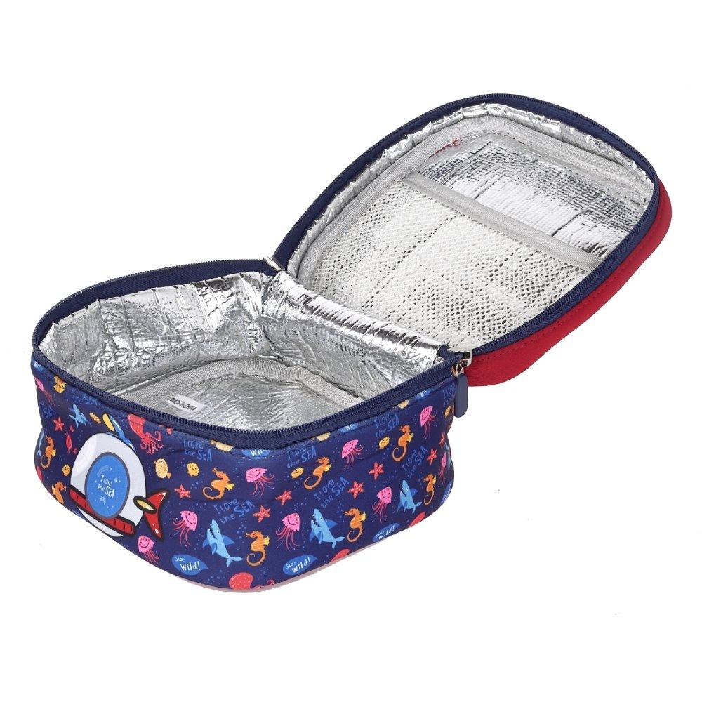 مجموعة حقائب بحر 3 في 1 للأطفال كبيرة الحجم من اي كيو - أزرق / أحمر