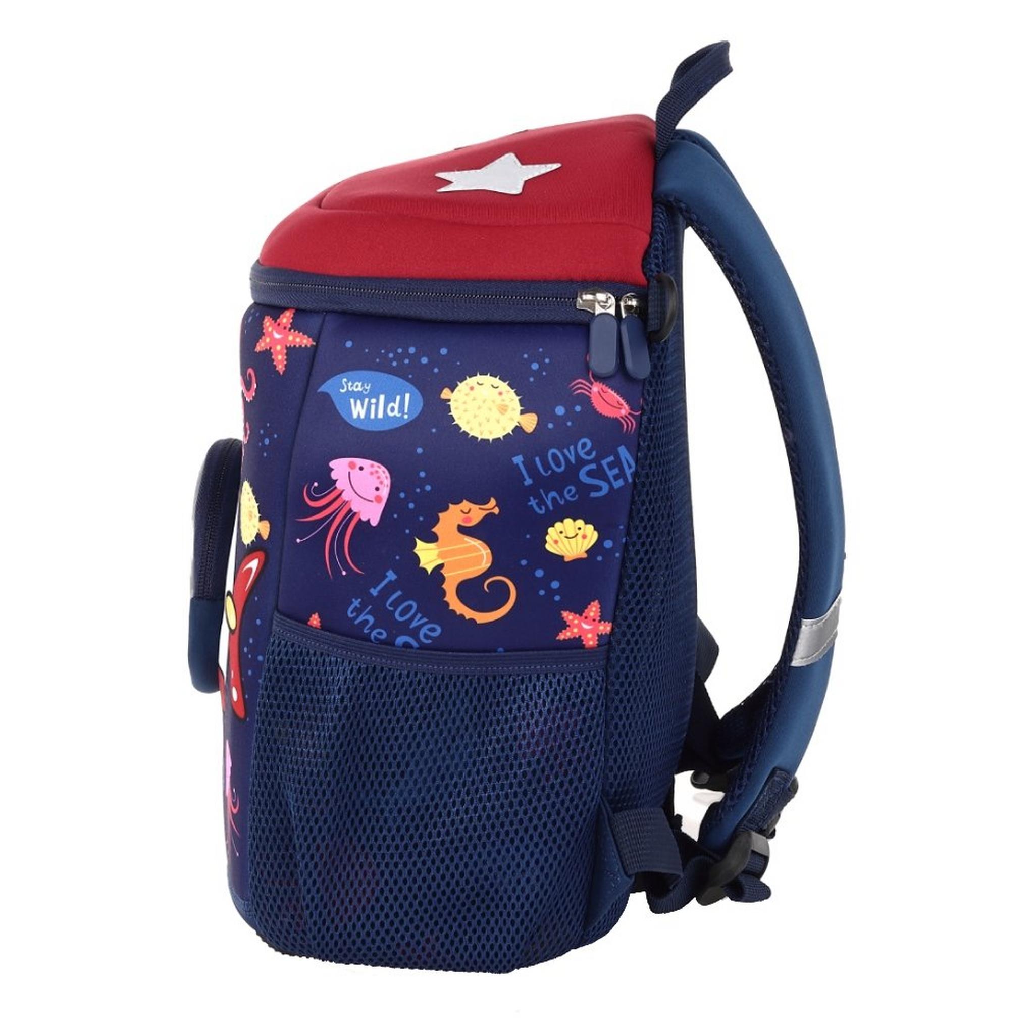 EQ Kids 3in1 Sea Large Backpack - Blue/Red