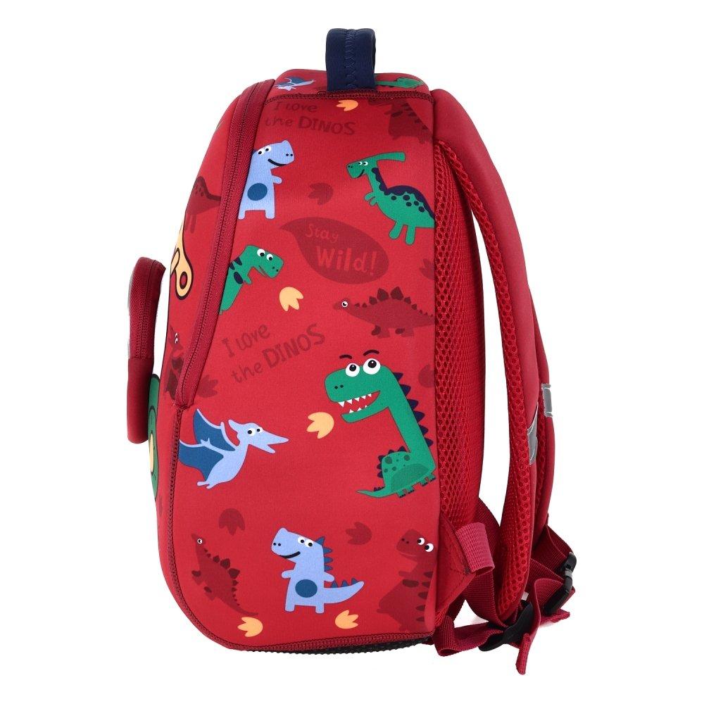 مجموعة حقائب دينو 3 في 1 للأطفال كبيرة الحجم من اي كيو - أحمر