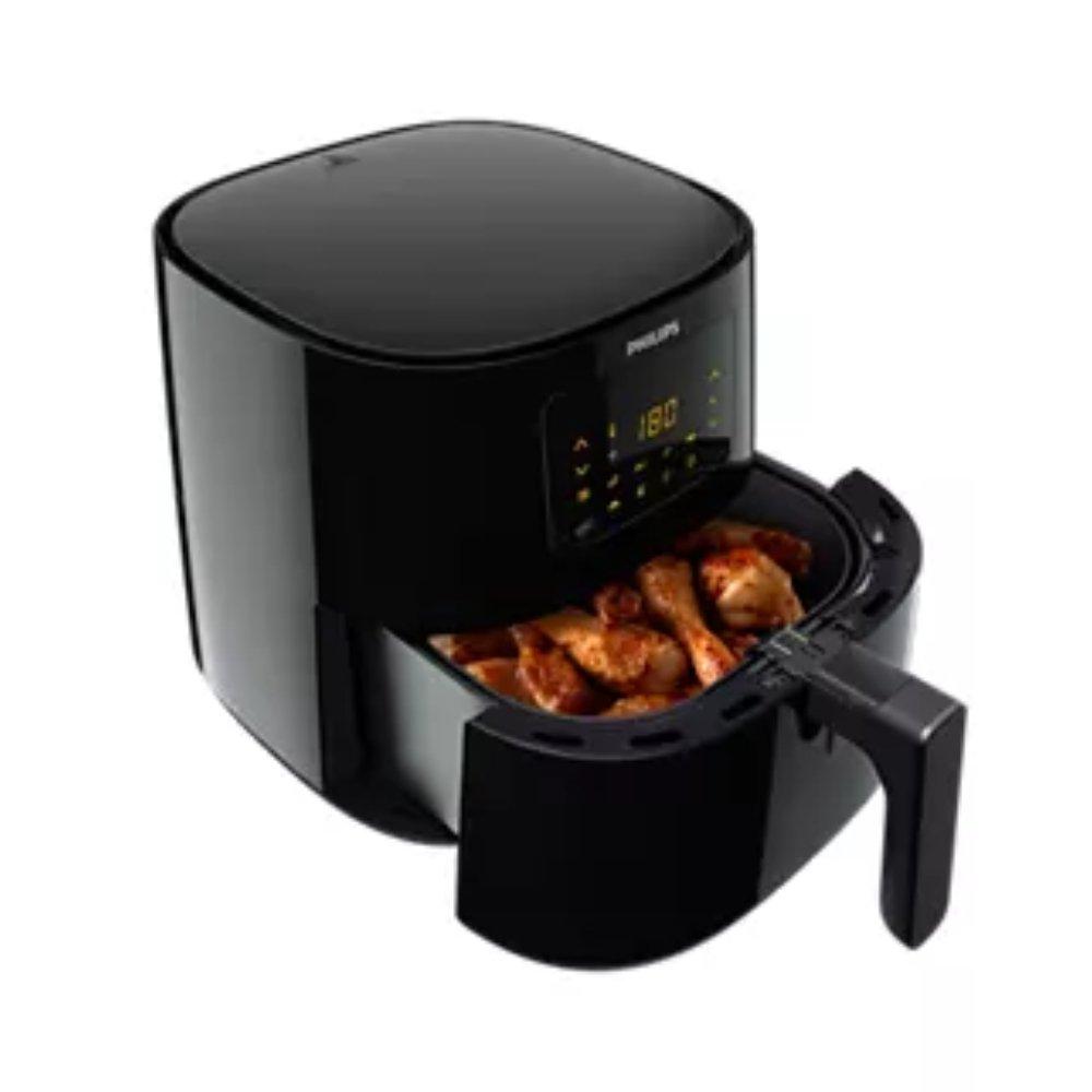 قلاية هوائية  سلسلة 5000 مقاس اكس لارج من فيليبس، قدرة 2000 واط، سعة 6.2 لتر، HD9280/91 - أسود