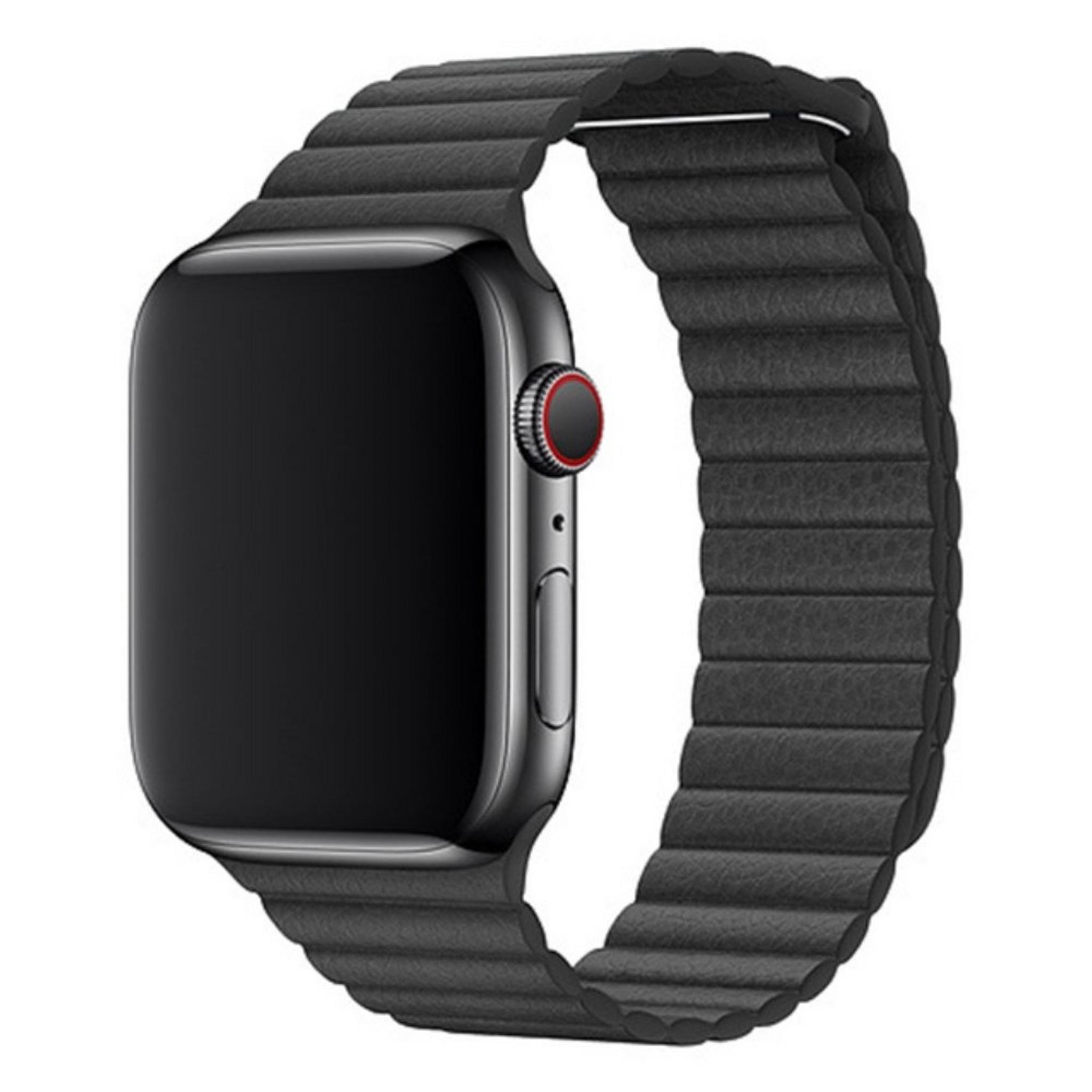 EQ Magnetic Leather Strap For Apple Watch 41mm - Black