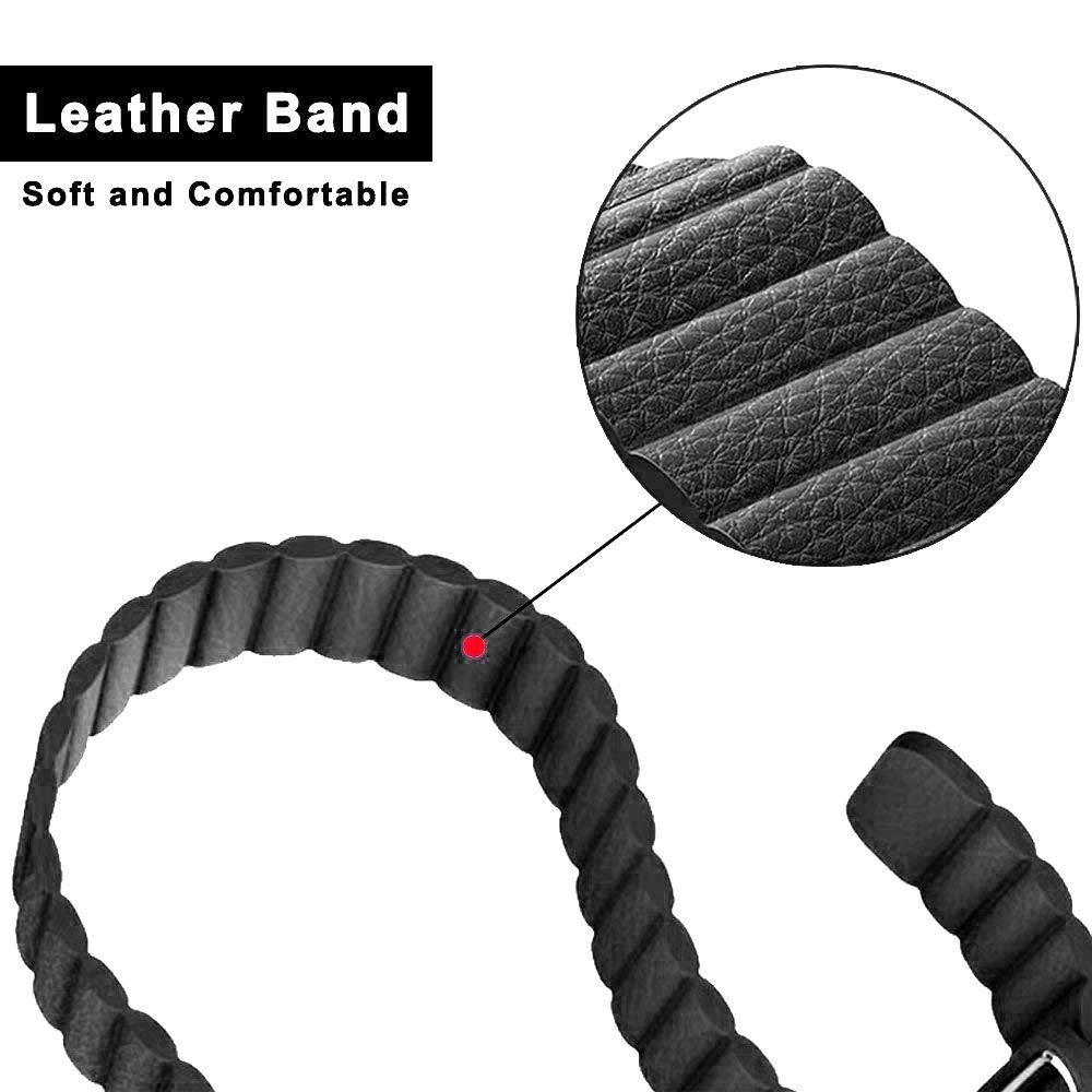 EQ Magnetic Leather Strap For Apple Watch 45mm - Black