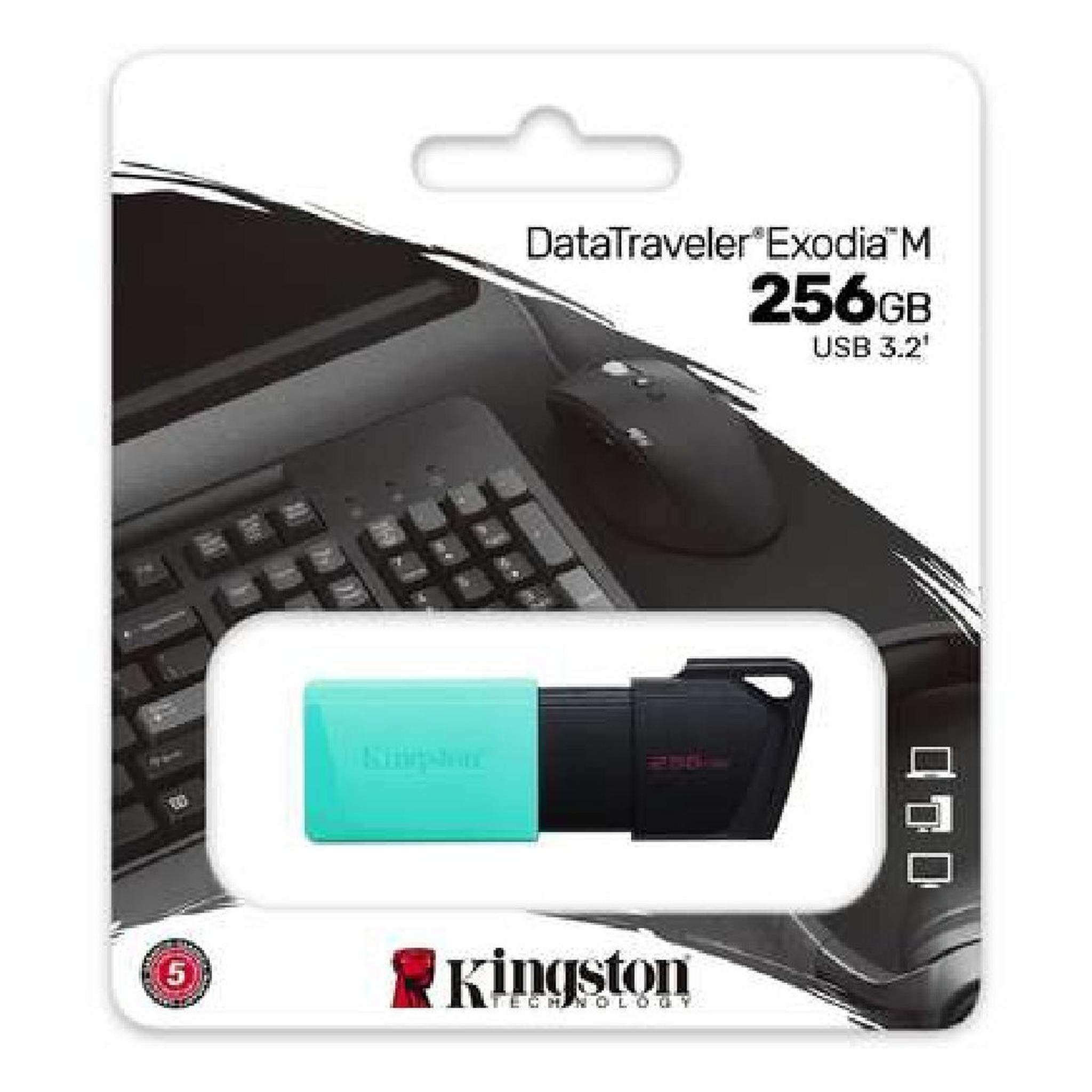 Kingston Data Traveler Exodia M USB flash drive - 256GB - Black/Teal