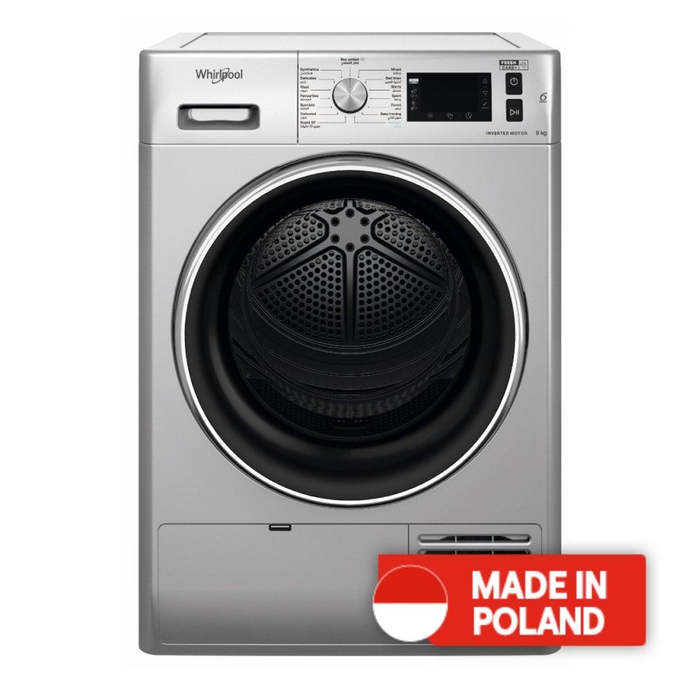 Buy Whirlpool htp condenser dryer, 9kg, fft d 9x3sk gcc - silver in Kuwait