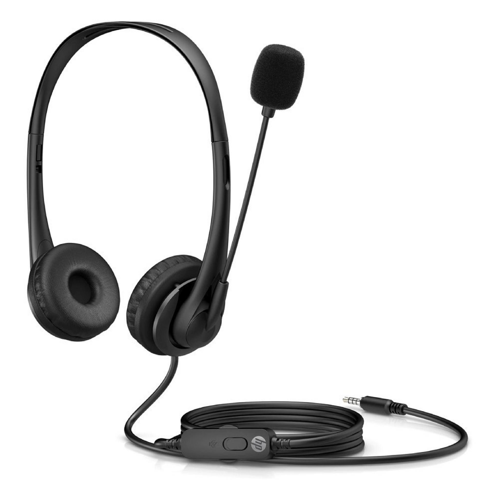 HP Wired 3.5mm Stereo Headset - Black (428H6AA#ABB)