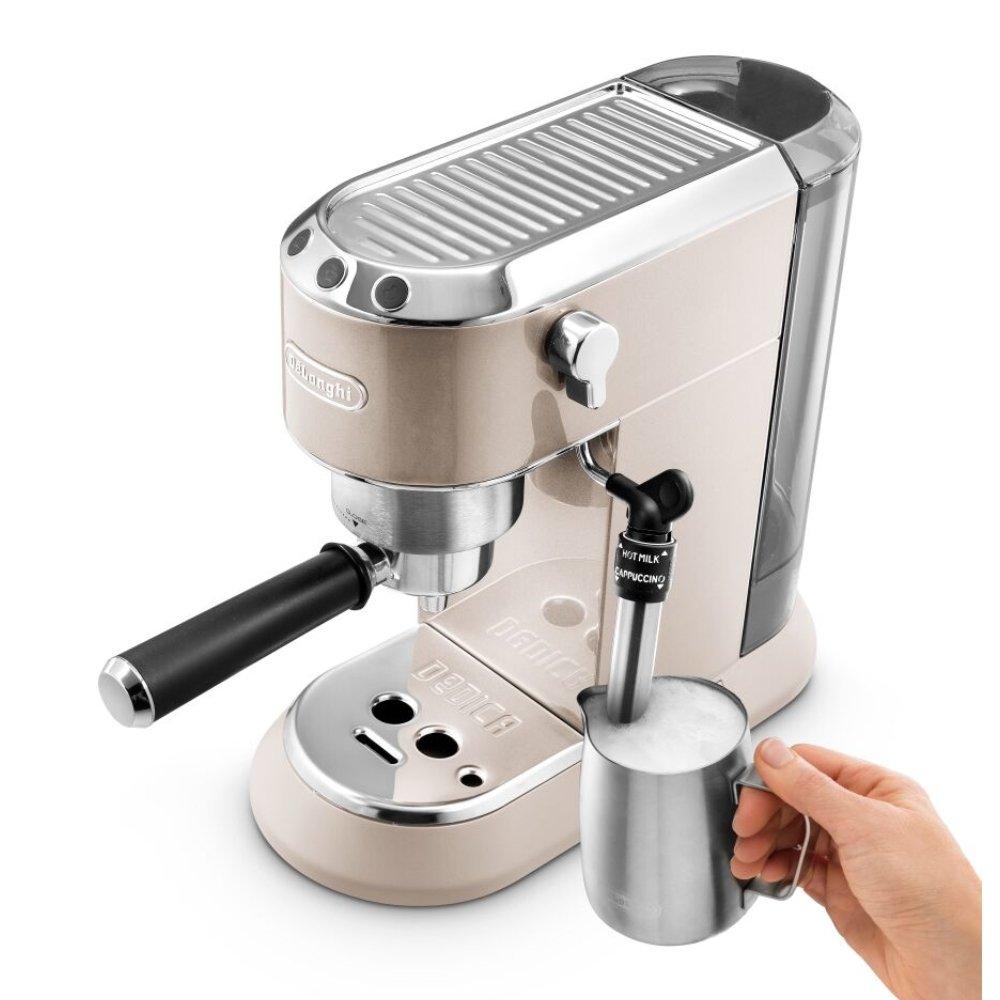 ماكينة تحضير الإسبرسو ديلونجي اليدوية ديديكا ميتاليكس بقوة 1300 واط 1.1 لتر ،EC785.BG - بيج