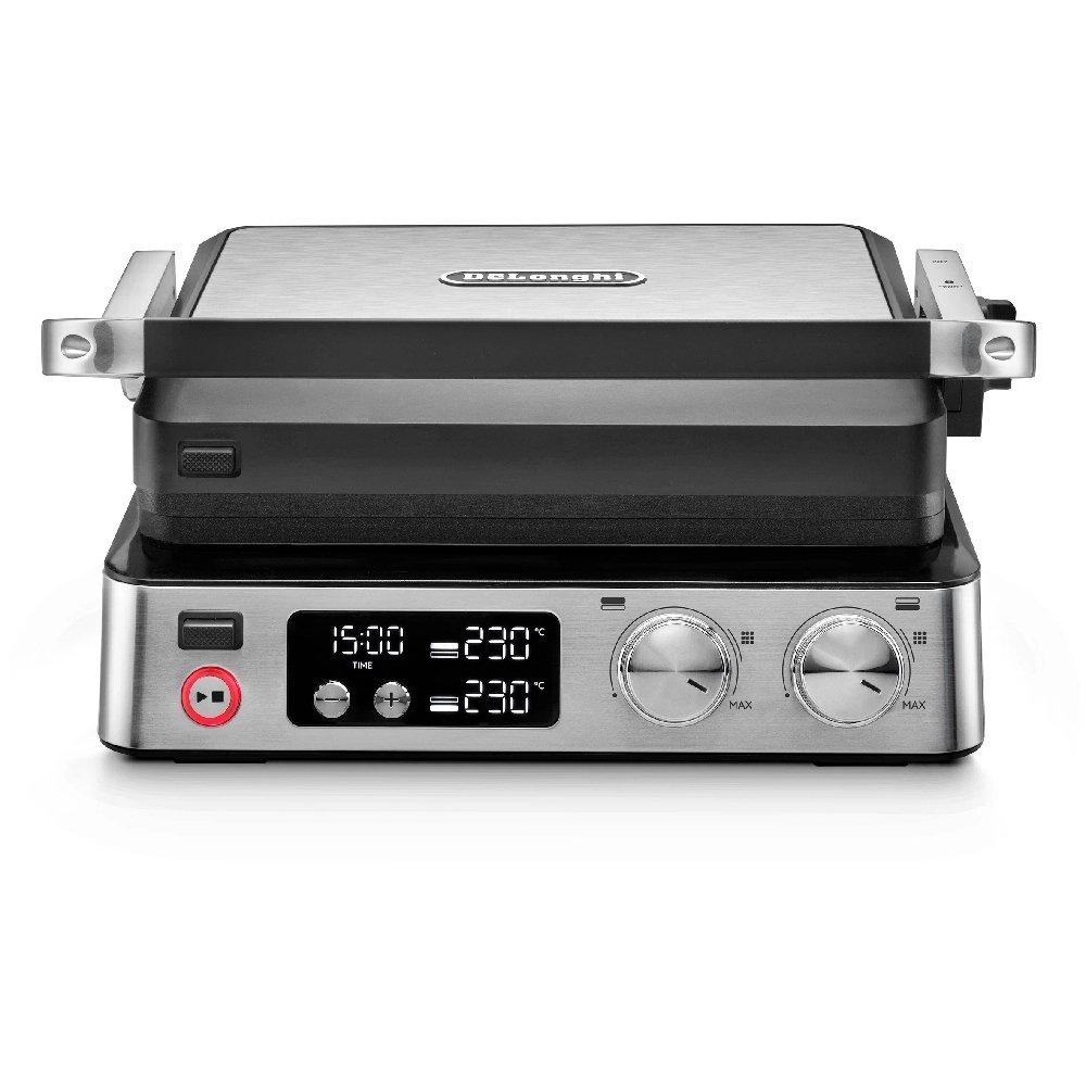 Buy Delonghi grill, 2000w, 2. 1 liters, cgh920d - silver in Kuwait