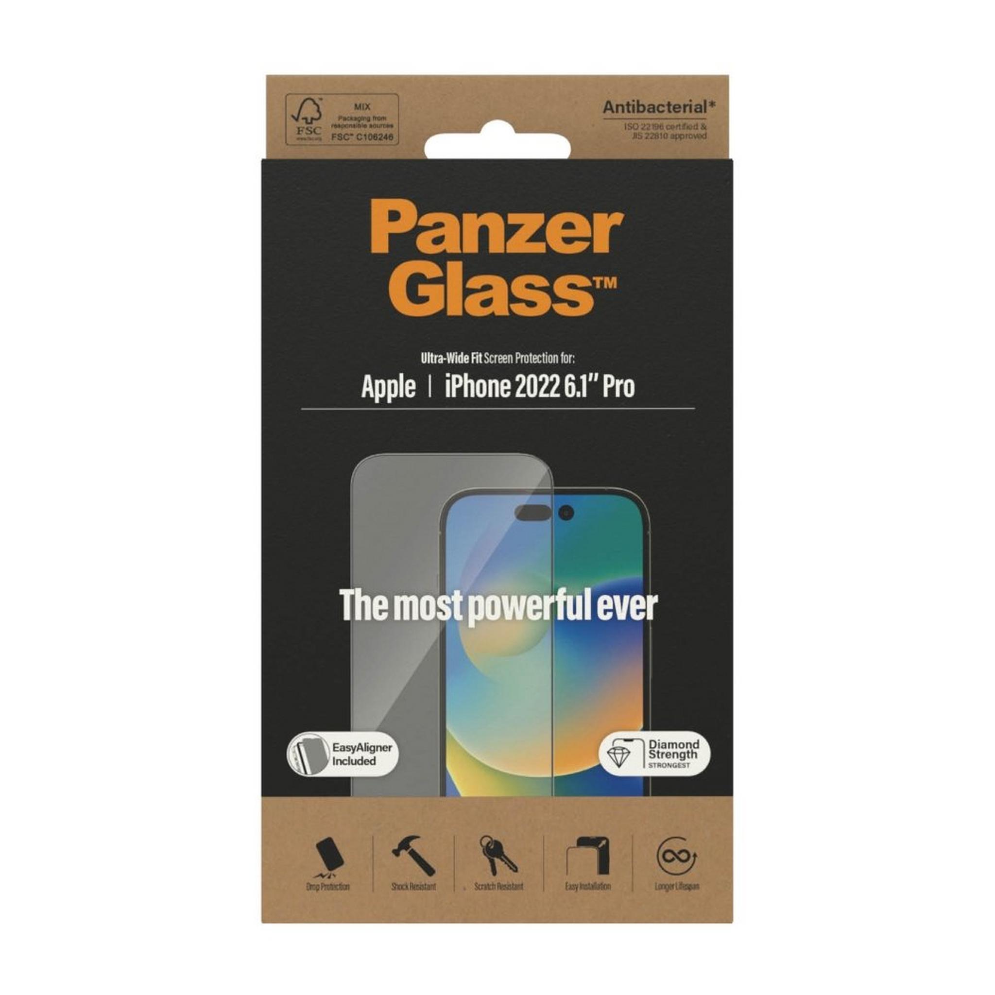 Panzer Screen Protector With Applicator iPhone 14 Pro 6.1 inch - Clear