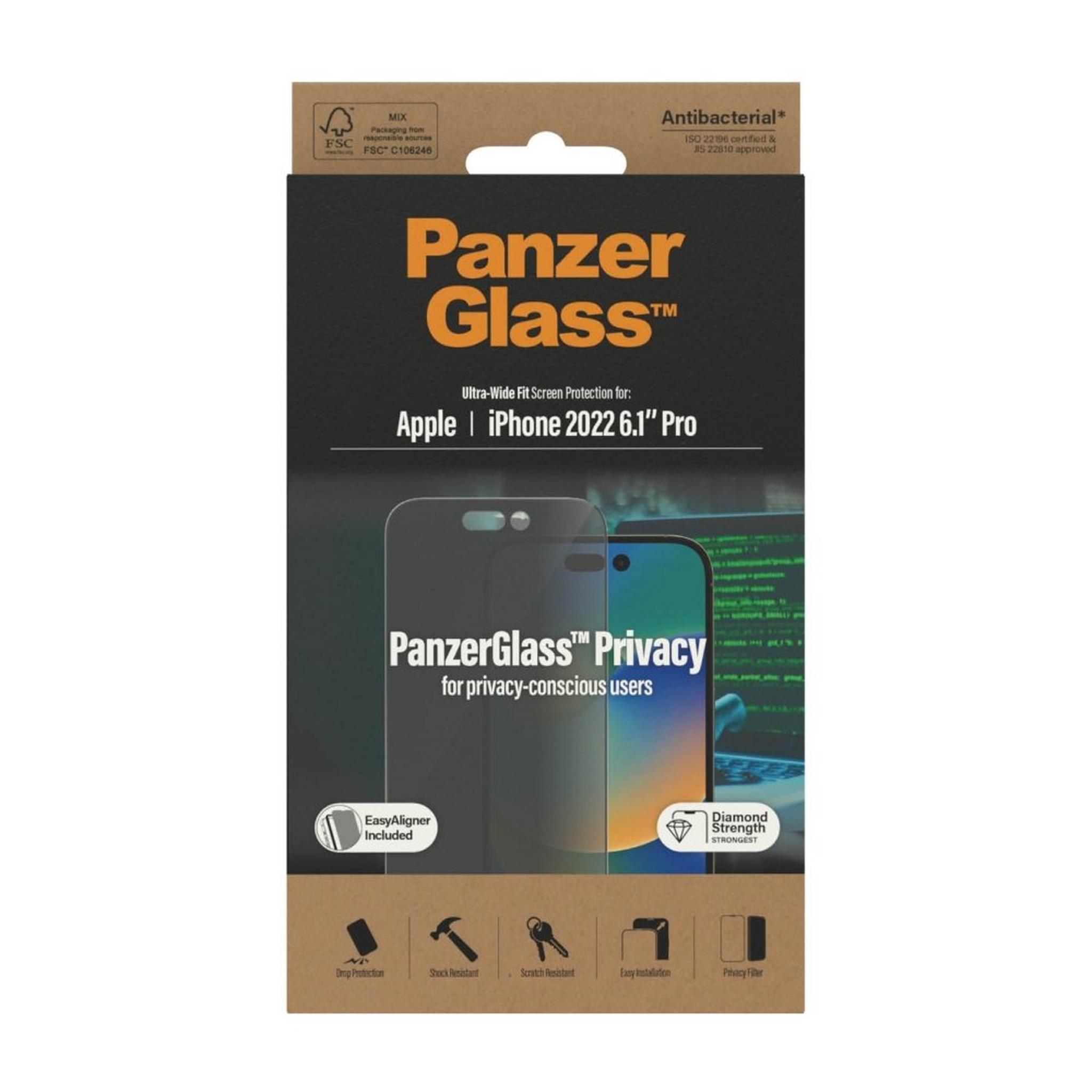 Panzer Screen Protector With Applicator iPhone 14 Pro 6.1 inch - Privacy