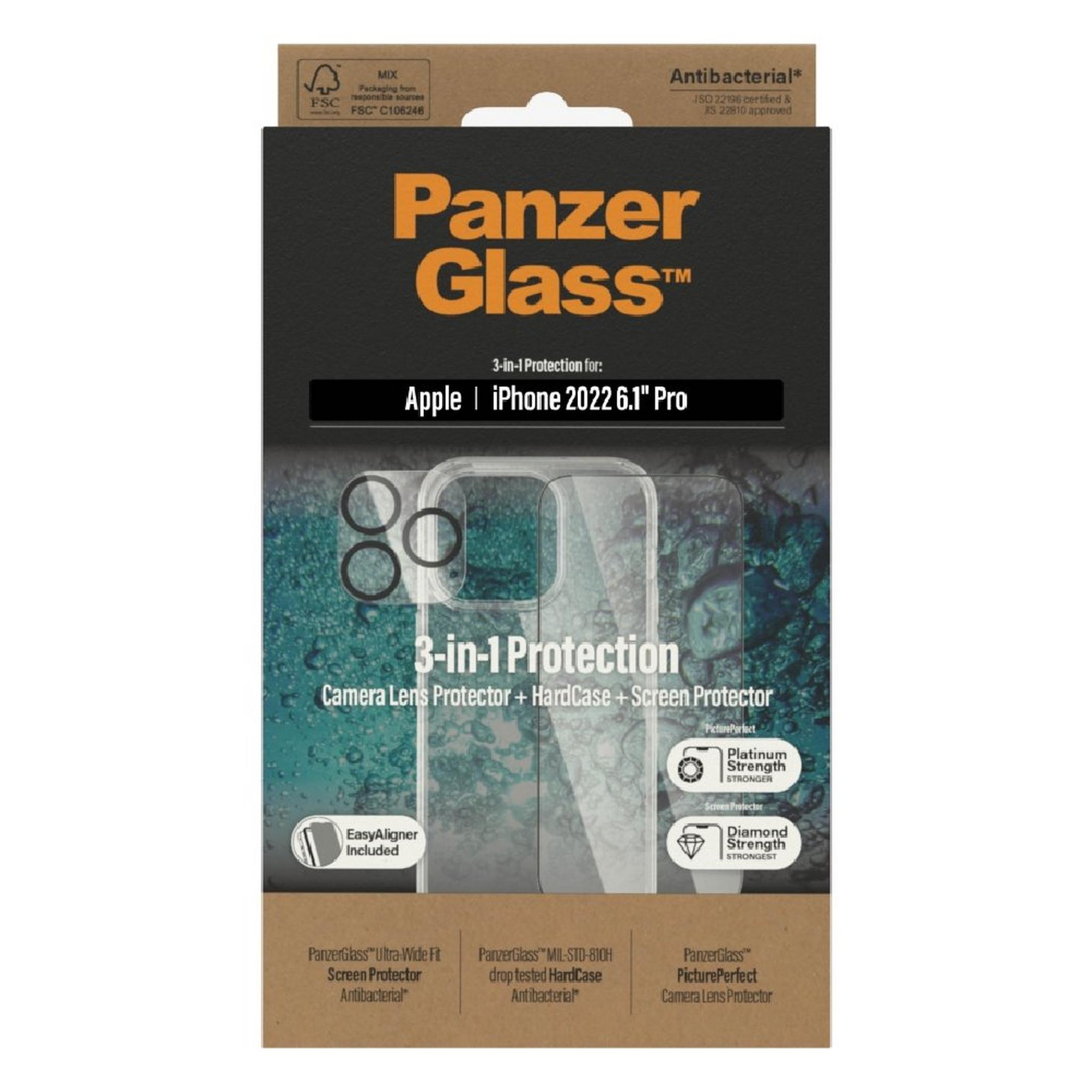 Panzer Bundle 3N1 iPhone 14 Pro 6.1 Inch - Clear