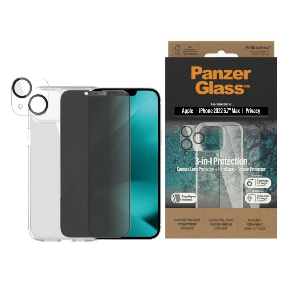 Buy Panzer bundle 3n1 iphone 14 plus 6. 7 inch - privacy in Saudi Arabia