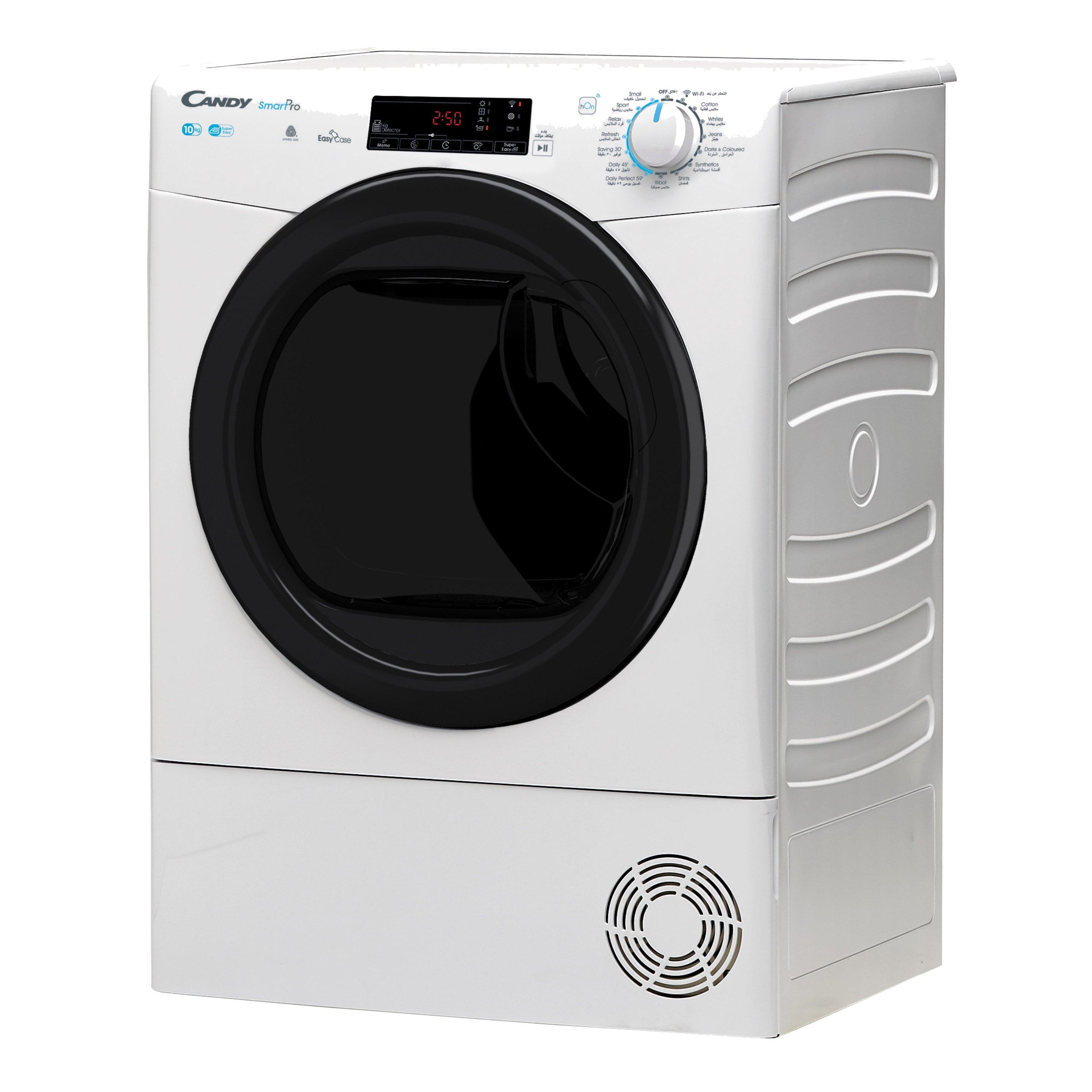 Candy 10kg Smart Pro Front Loading Condenser Dryer, Wifi + Bluetooth - White (CSOE C10TBE-19)