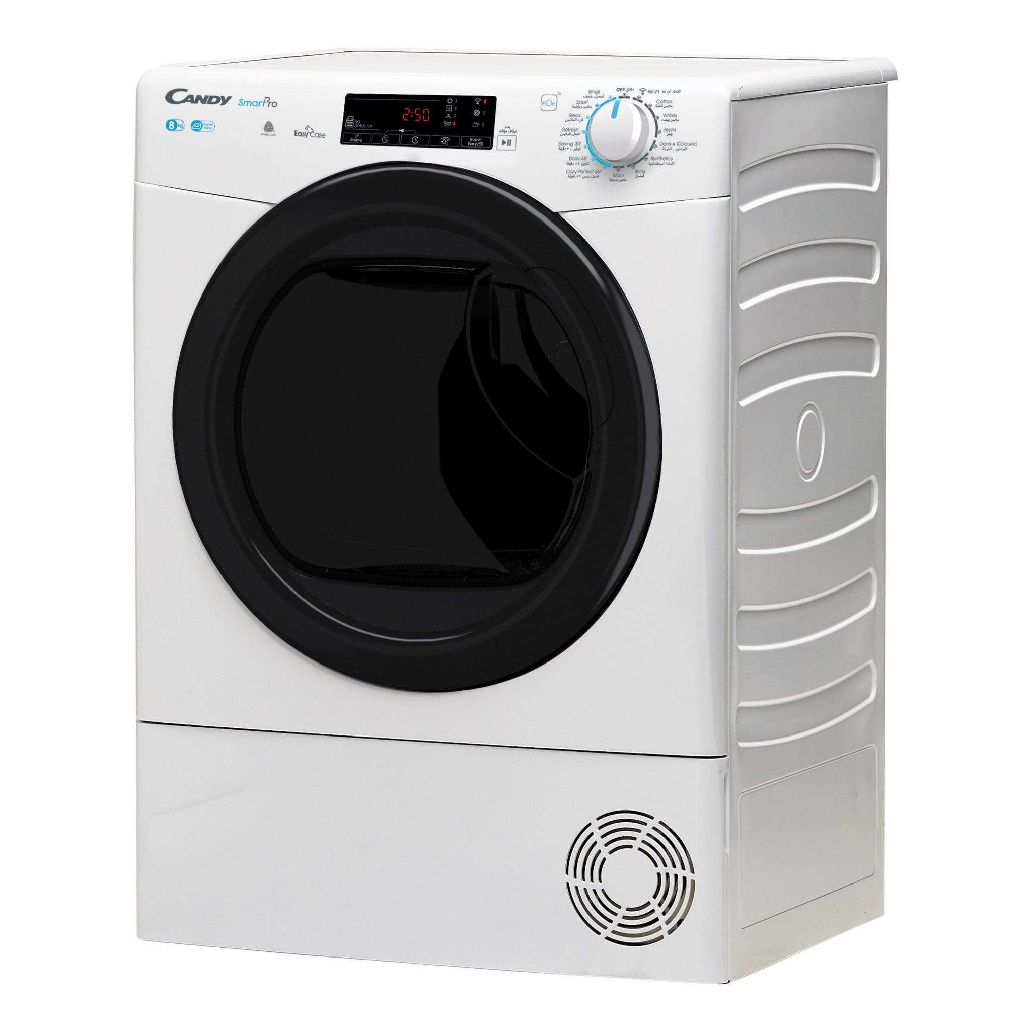 Candy 8kg Smart Pro Front Loading Condenser Dryer - White (CSOE C8TBE-19)