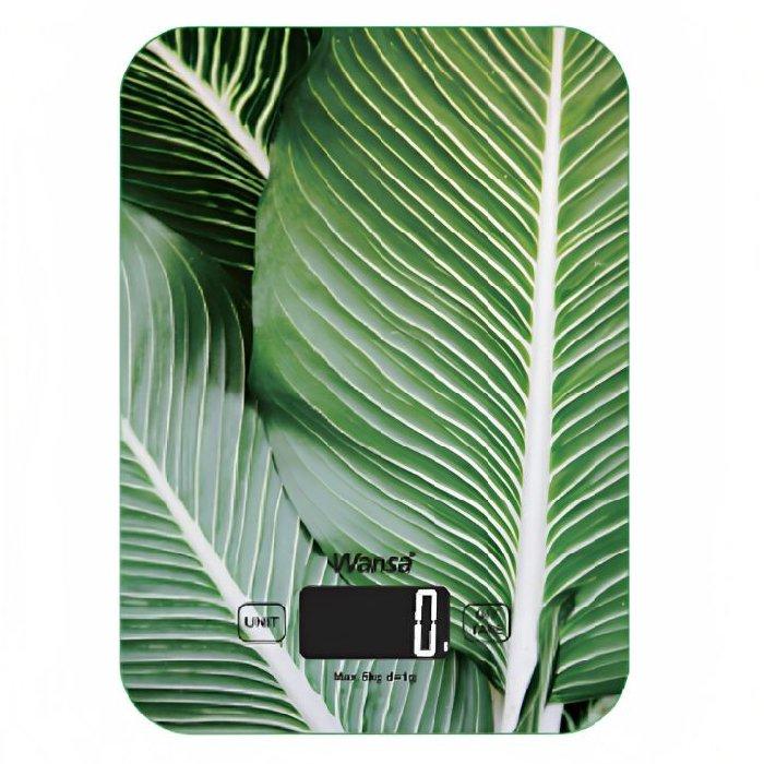 Buy Wansa digital kitchen scale, lcd display, ec406a-lf – palm leaves in Kuwait