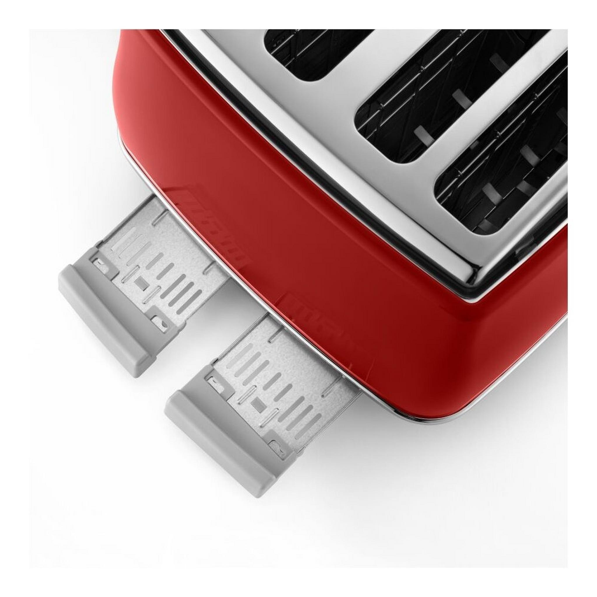 De'Longhi Icona Capitals 4 Slice Toaster Red