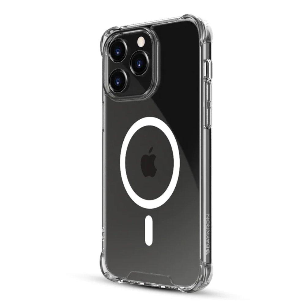 Baykron iPhone 14 Pro Magsafe Tough Case Clear Anti Bacterial Anti Yellow