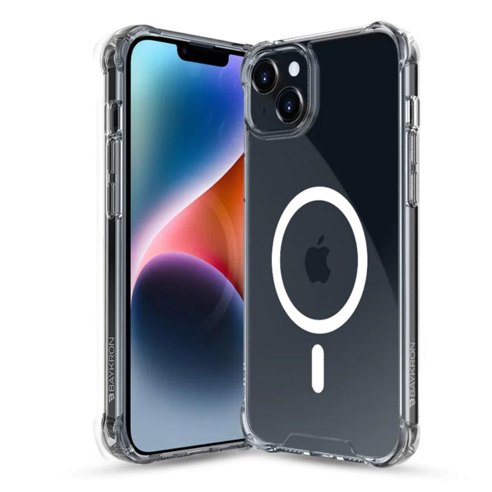 Baykron iPhone 14 Pro Magsafe Tough Case Clear Anti Bacterial Anti Yellow