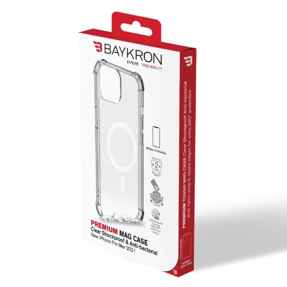 Baykron iPhone 14 Pro Magsafe Tough Case Clear Anti Bacterial Anti Yellow