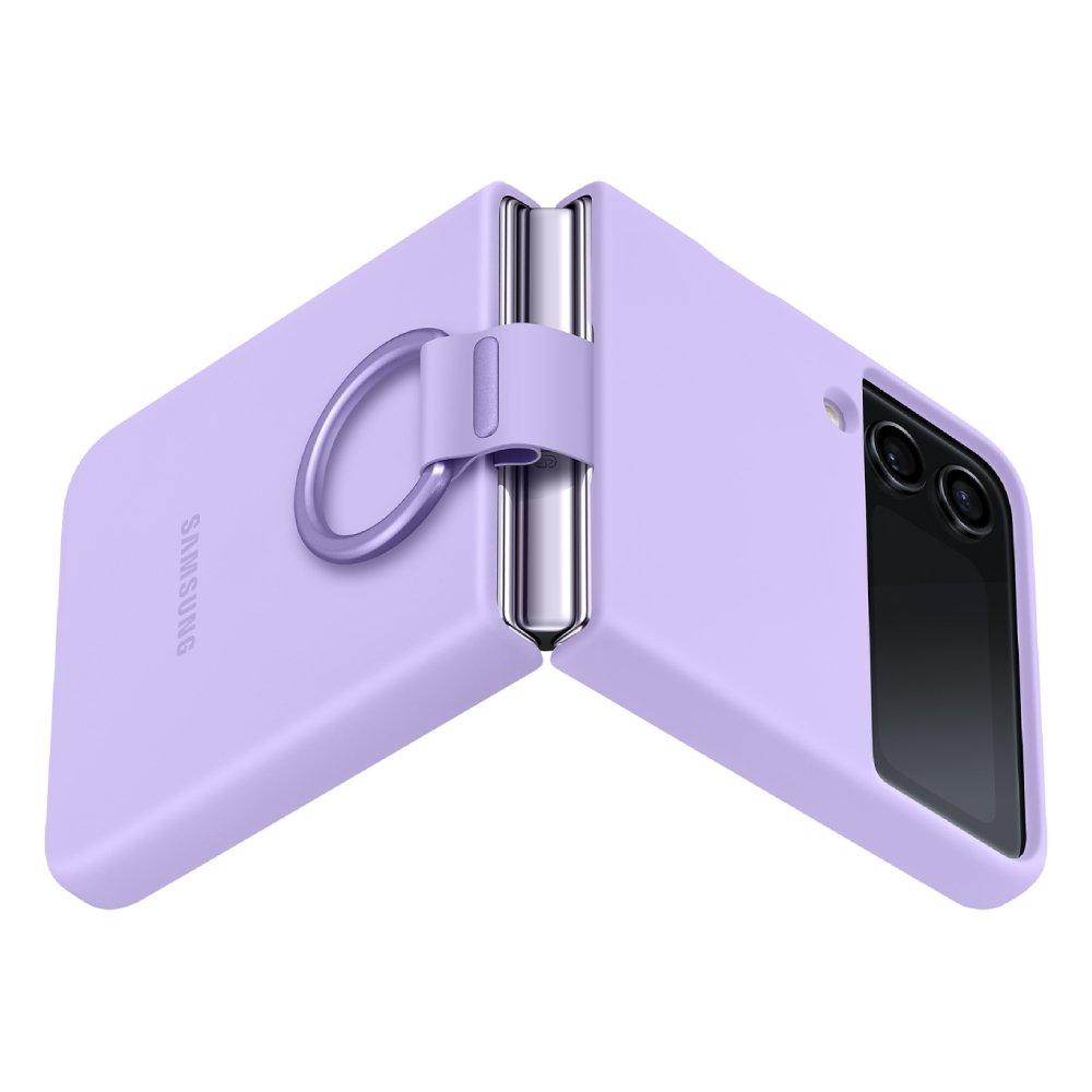 غطاء حماية مع حلقة لجالاكسي فليب 4 - بنفسجي