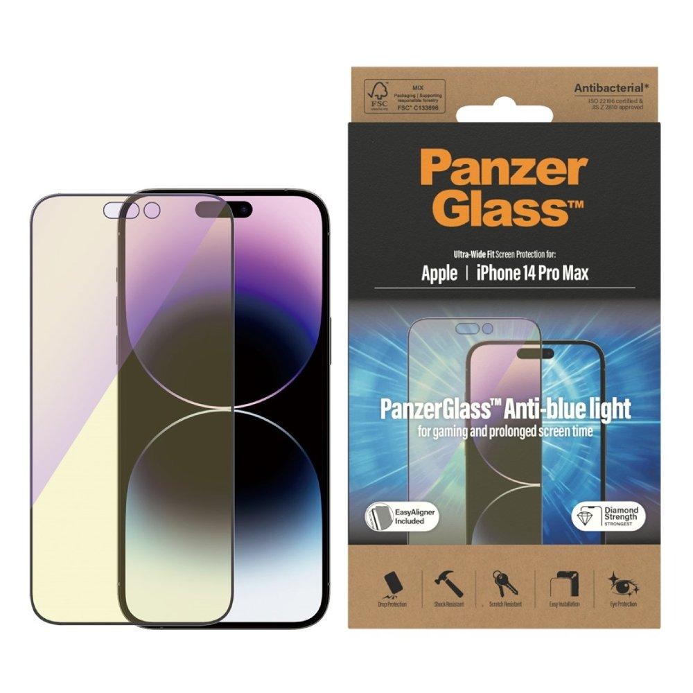 Buy Panzer screen protector with applicator iphone 14 pro max 6. 7 inch - anti-blue light in Kuwait