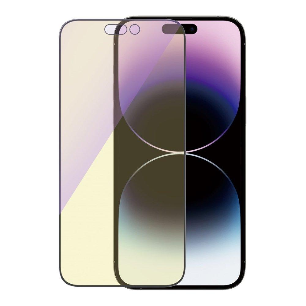 واقي شاشة بانزر مع أداة تطبيق لآيفون 14 برو ماكس 6.7 بوصة - مضاد للضوء الأزرق