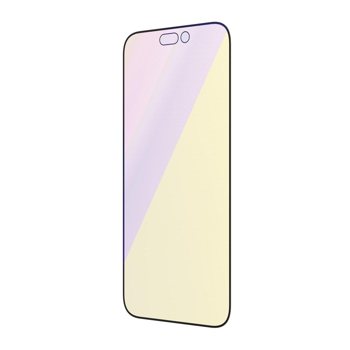 واقي شاشة بانزر مع أداة تطبيق لآيفون 14 برو ماكس 6.7 بوصة - مضاد للضوء الأزرق