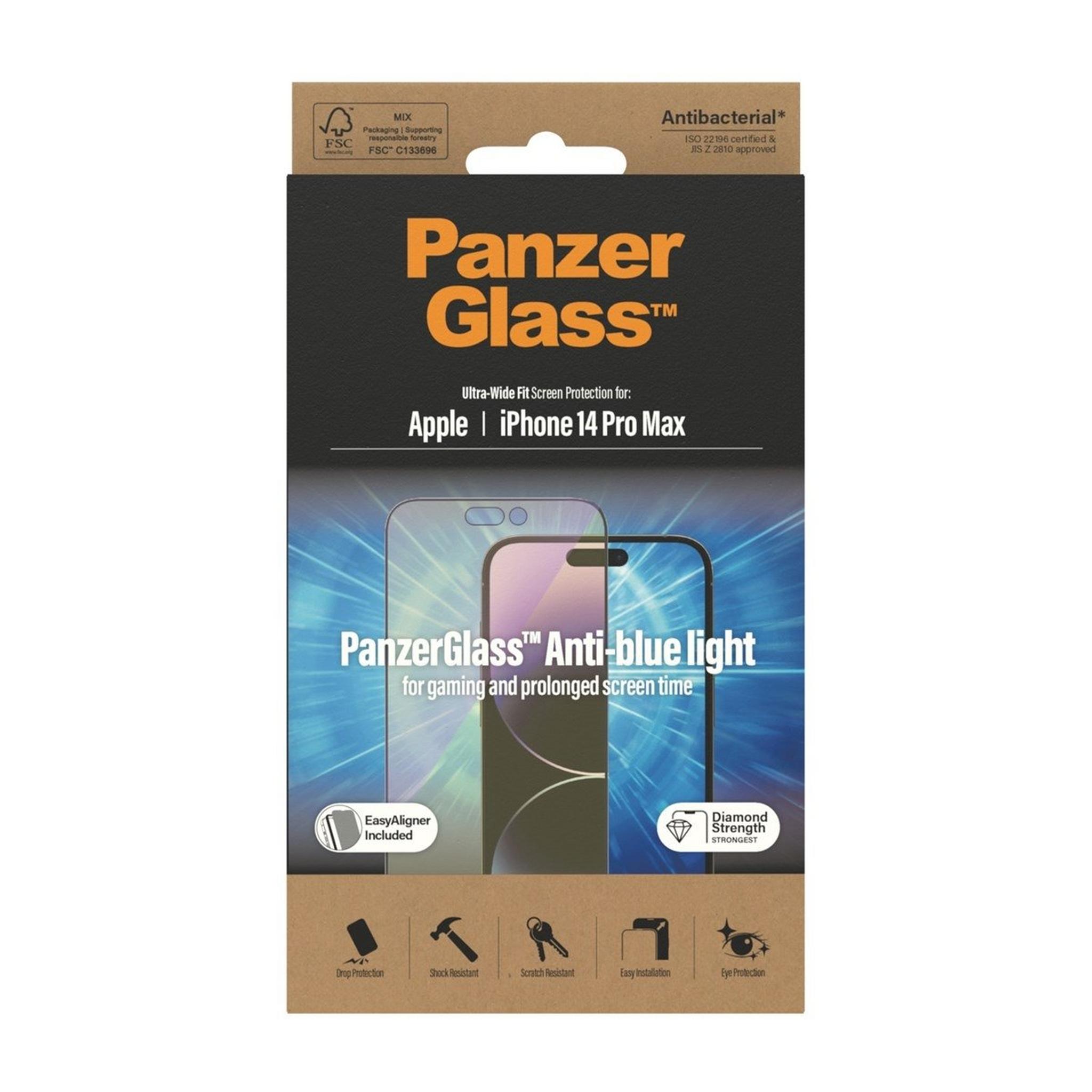 Panzer Screen Protector With Applicator iPhone 14 Pro Max 6.7 inch - Anti-Blue Light