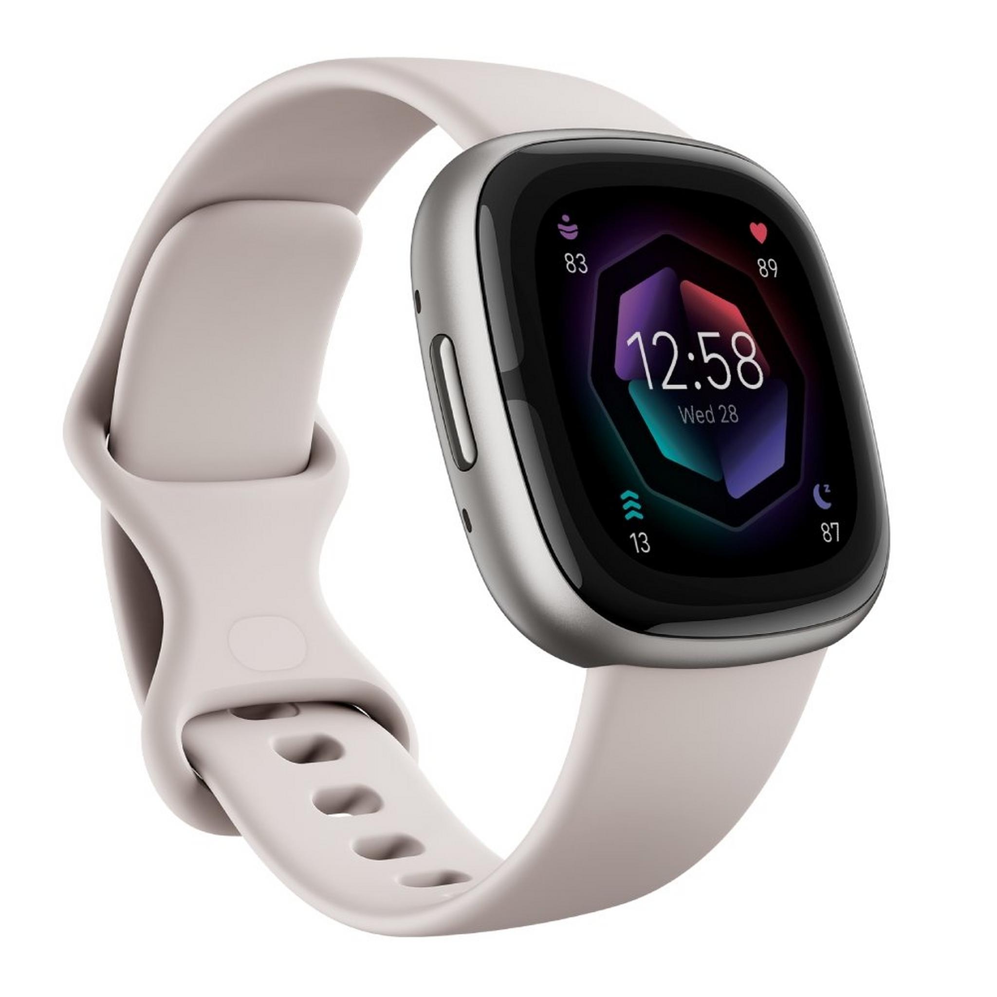Fitbit Sense 2 Smart Watch - Lunar White / Platinum