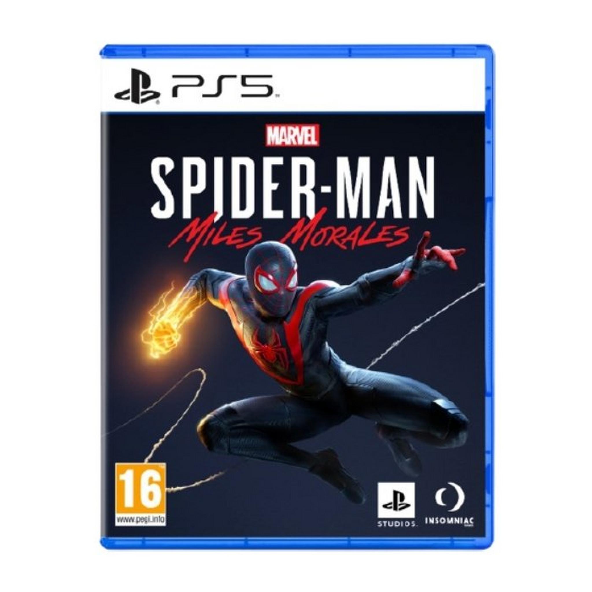 Sony PlayStation 5 Console + Horizon Forbidden West Voucher Bundle + Marvels Spiderman Miles Morales Game