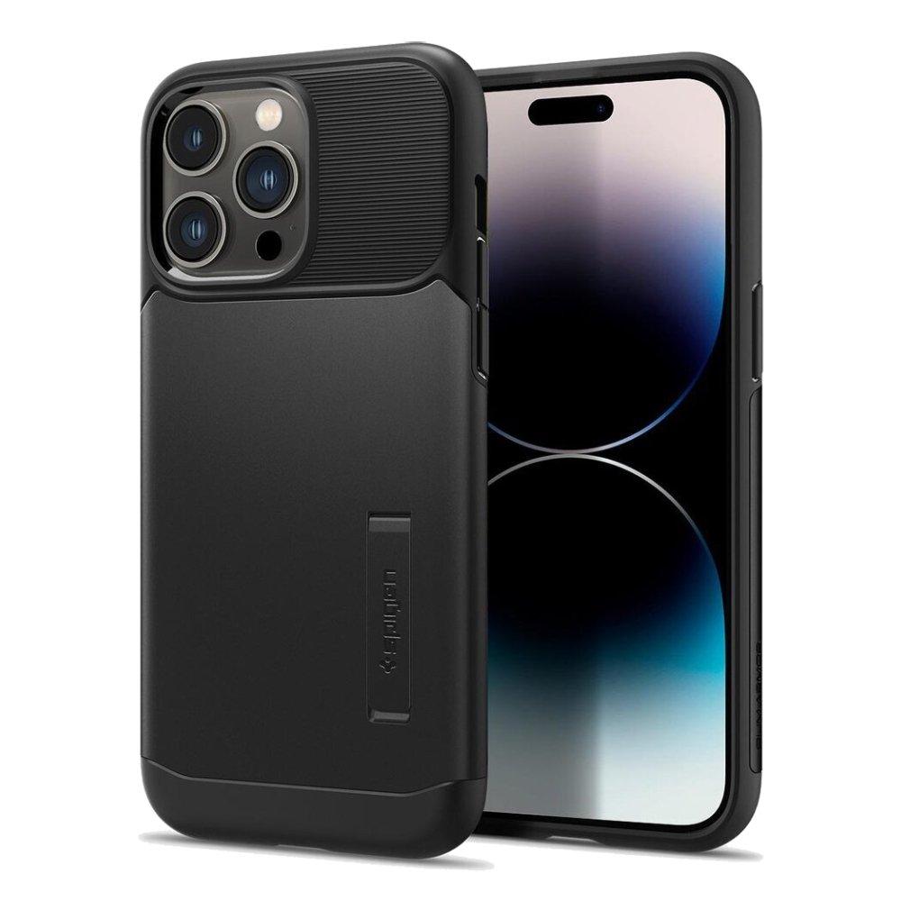 Buy Spigen slim armor case for iphone 14 pro max - black in Saudi Arabia