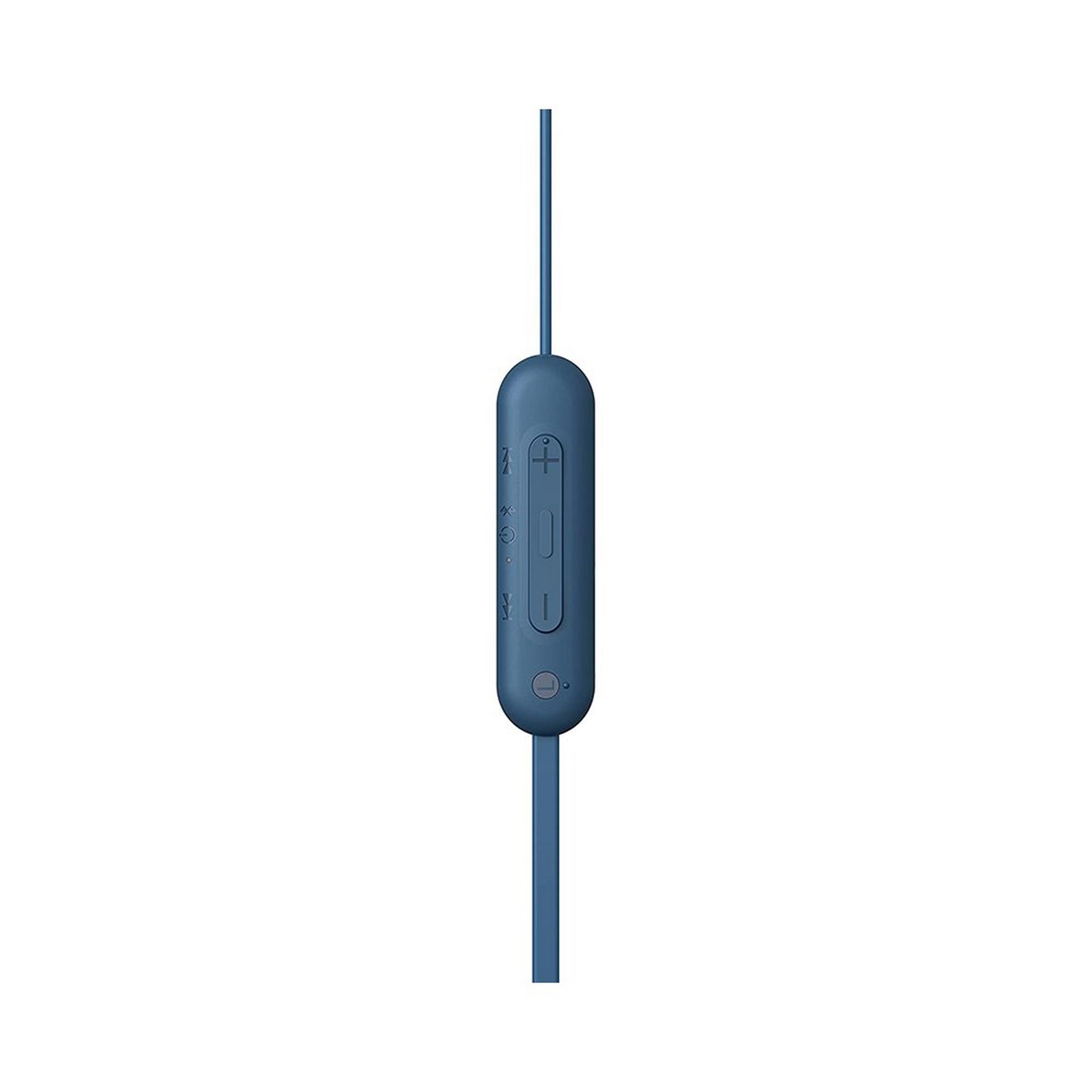سماعات الأذن اللاسلكية بلوتوث من سوني، WI-C100/L - أزرق