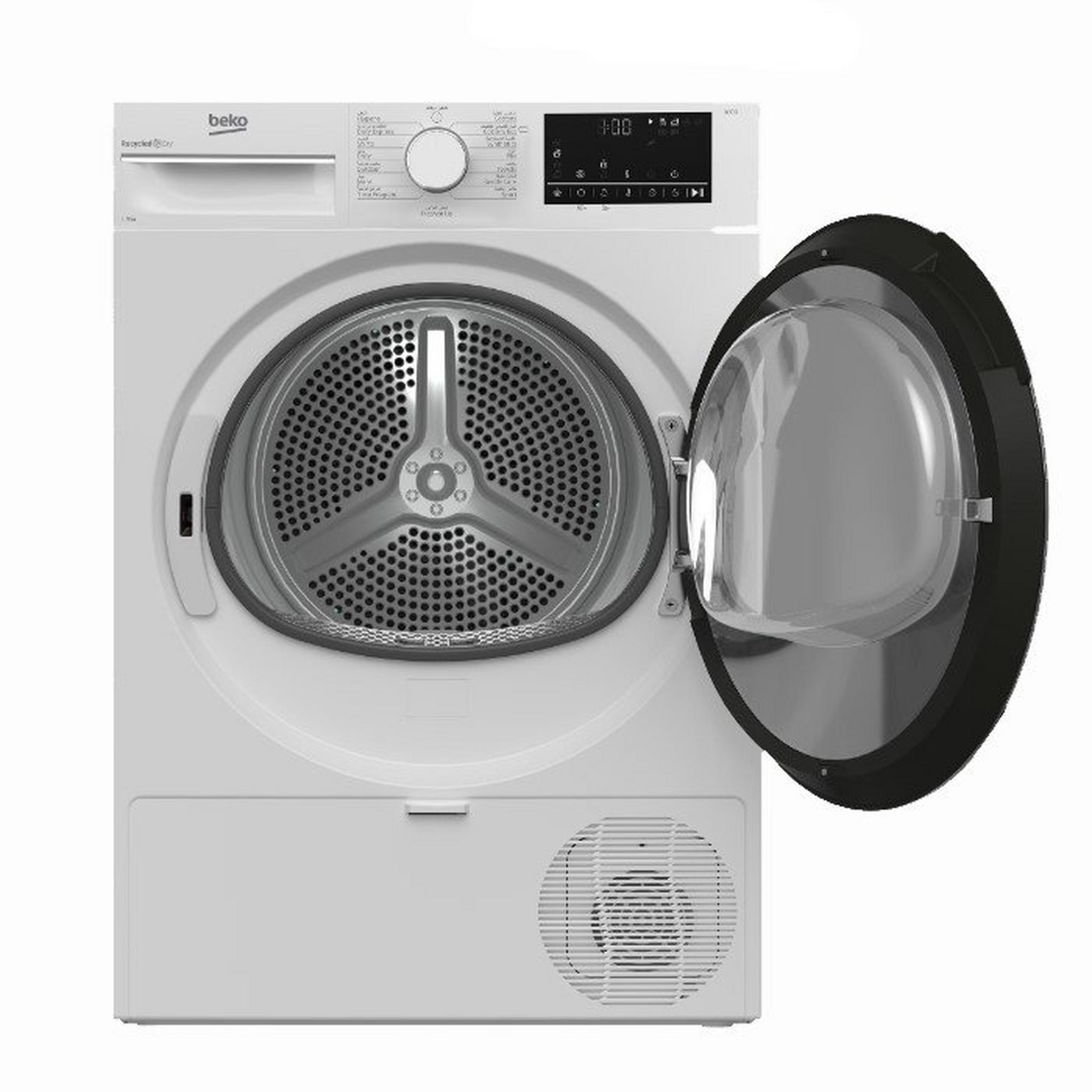 BEKO Front Load Condenser Dryer, 9kg, DC9W - White