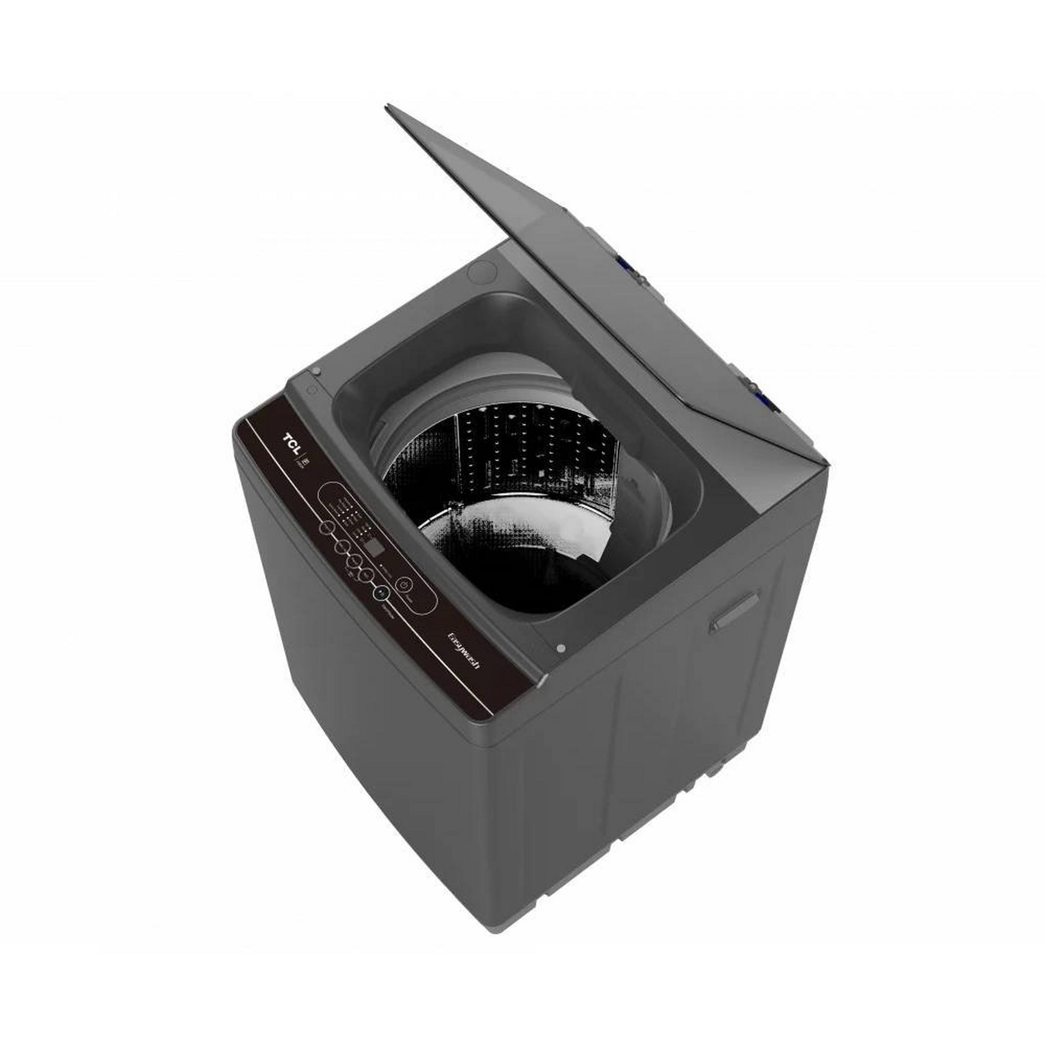 TCL Top Load Washing Machine, 16kg, 8 Programs, F116TLS – Silver