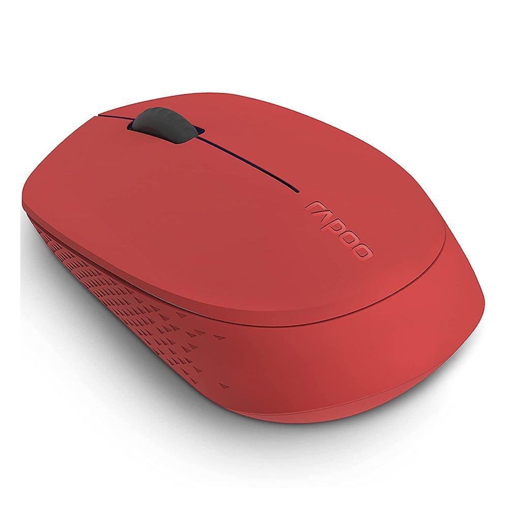ماوس لاسلكي صامت متعدد الأوضاع رابو  M100 | أحمر