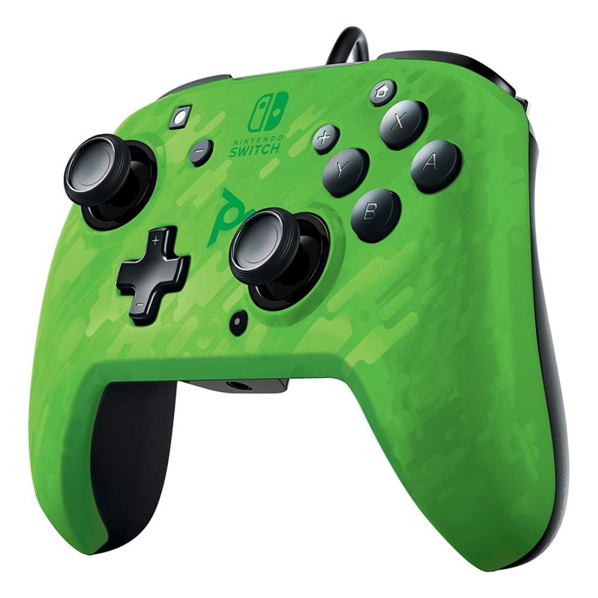 PDP Nintendo Switch Camo Green Controller with Deluxe+ Audio
