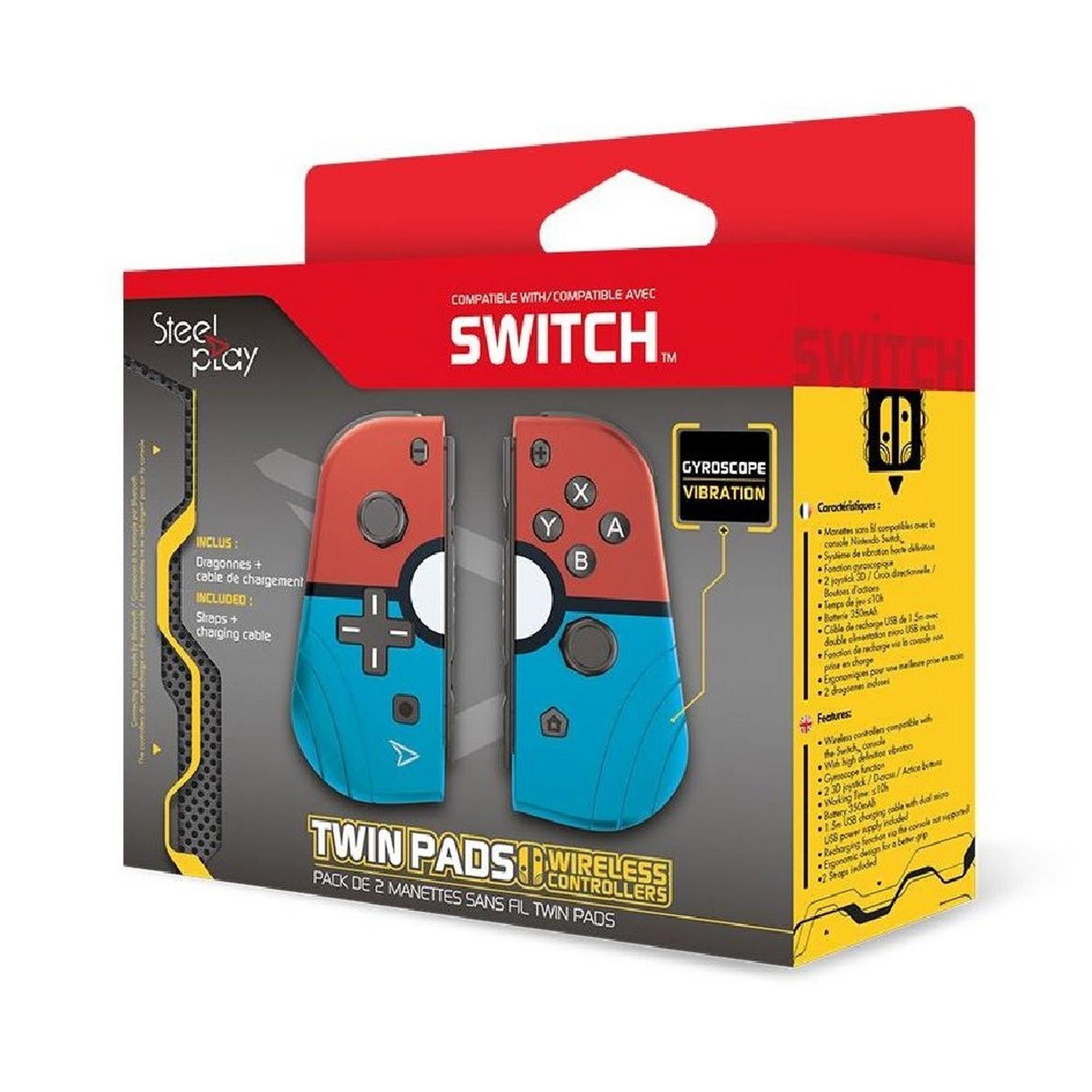 Steelplay Twin Pads Controllers for Nintendo Switch - Red & Blue