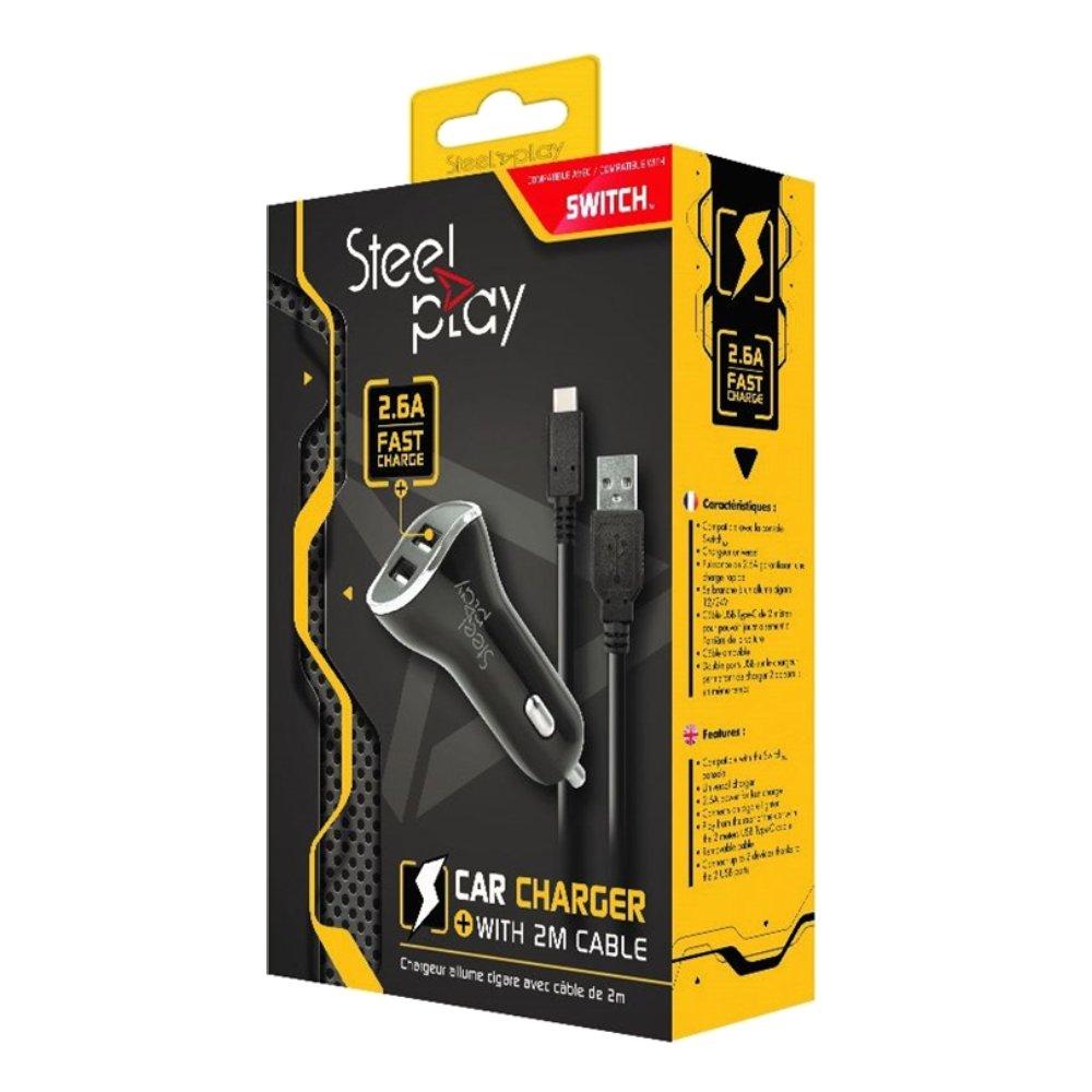 Steelplay Car Charger with 2m Cable for Nintendo Switch Consoles