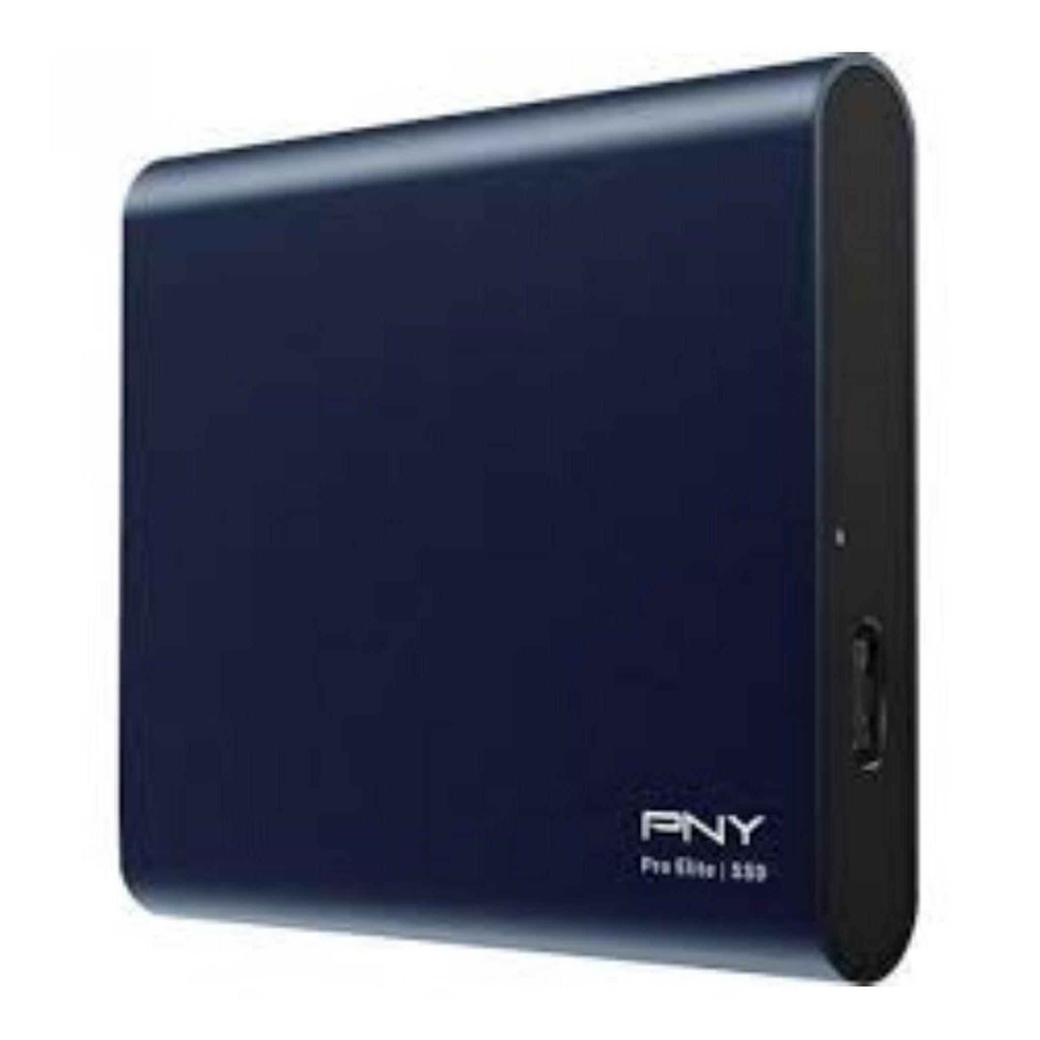 PNY Pro Elite USB 3.2 Gen 2 500GB SSD - Blue