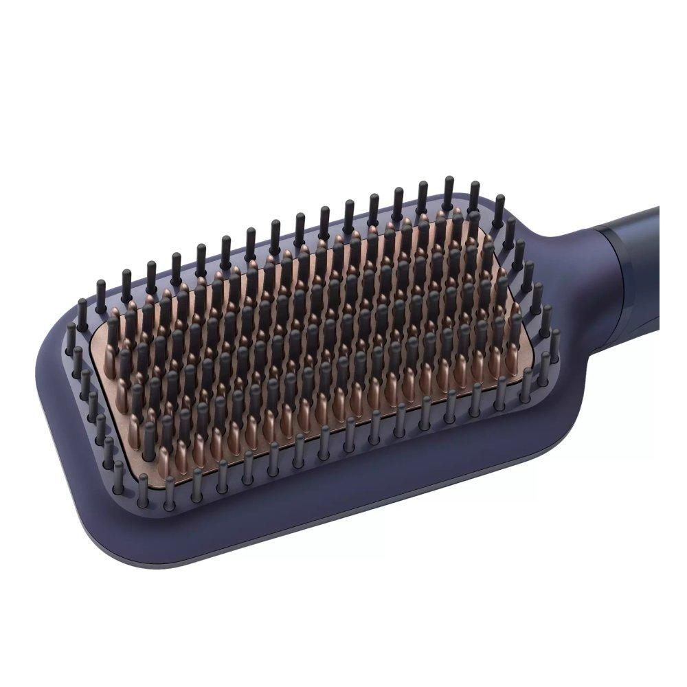 Philips 5000 Series Heated Straightening Brush with Ionic Care for Shiny, Smooth and Frizz-Free Hair - 150, 170 & 200°C, BHH885/03 - Blue 